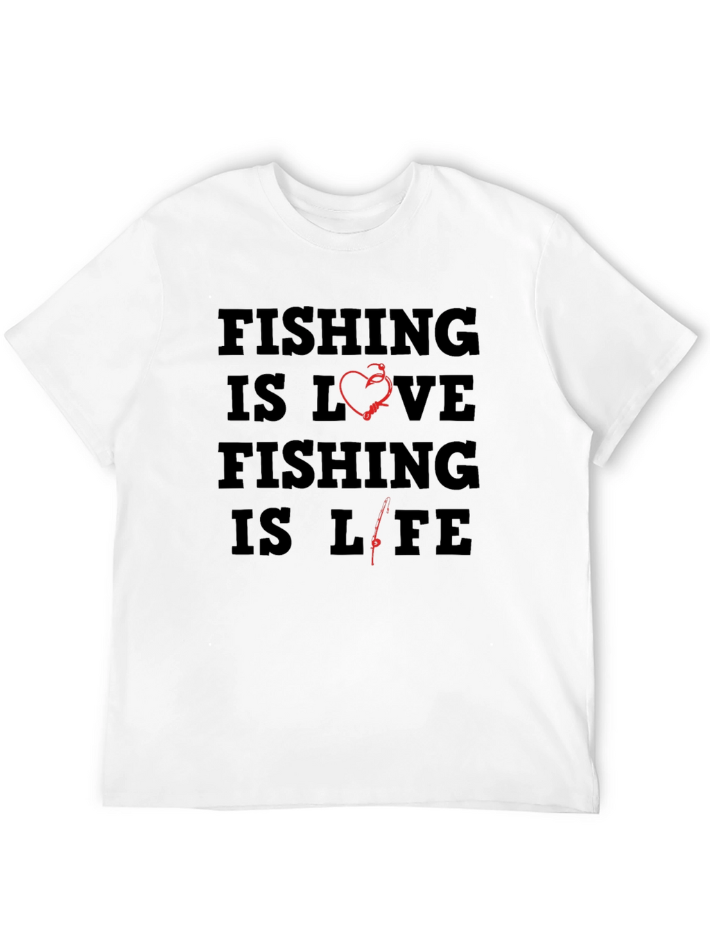 Fishing is Love Black Graphic Tee