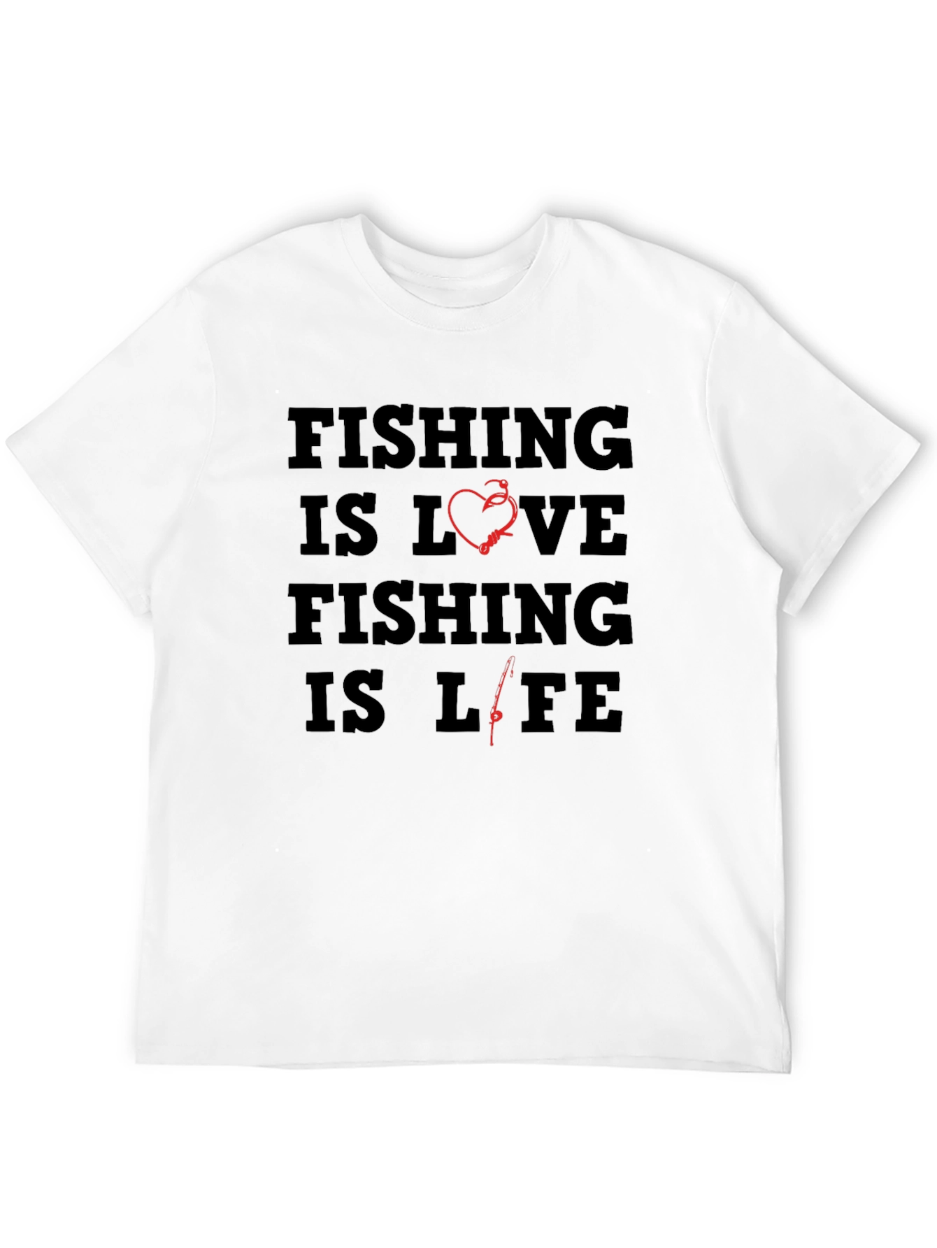 Fishing is Love Black Graphic Tee