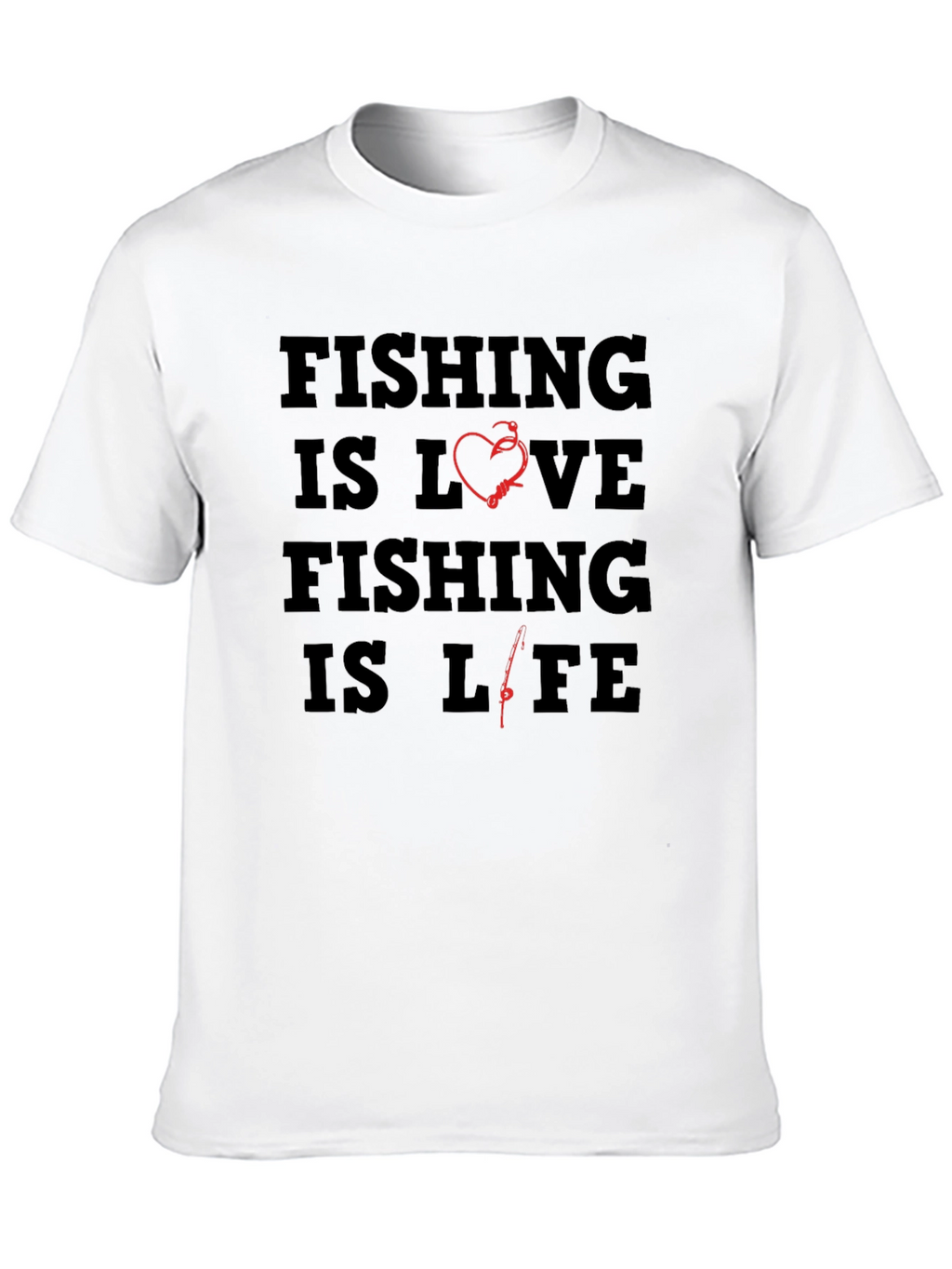Fishing is Love Black Graphic Tee