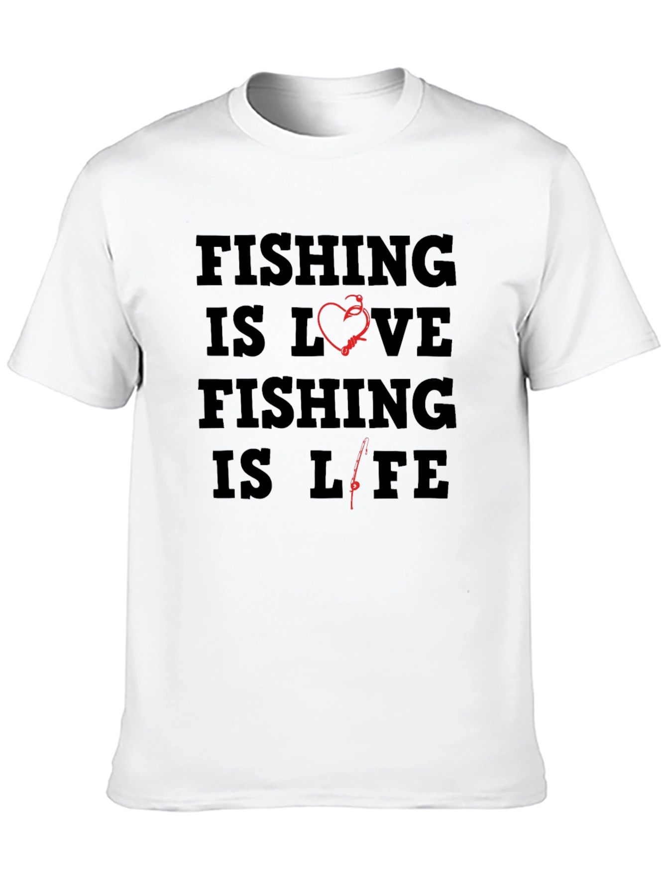 Fishing is Love Black Graphic Tee