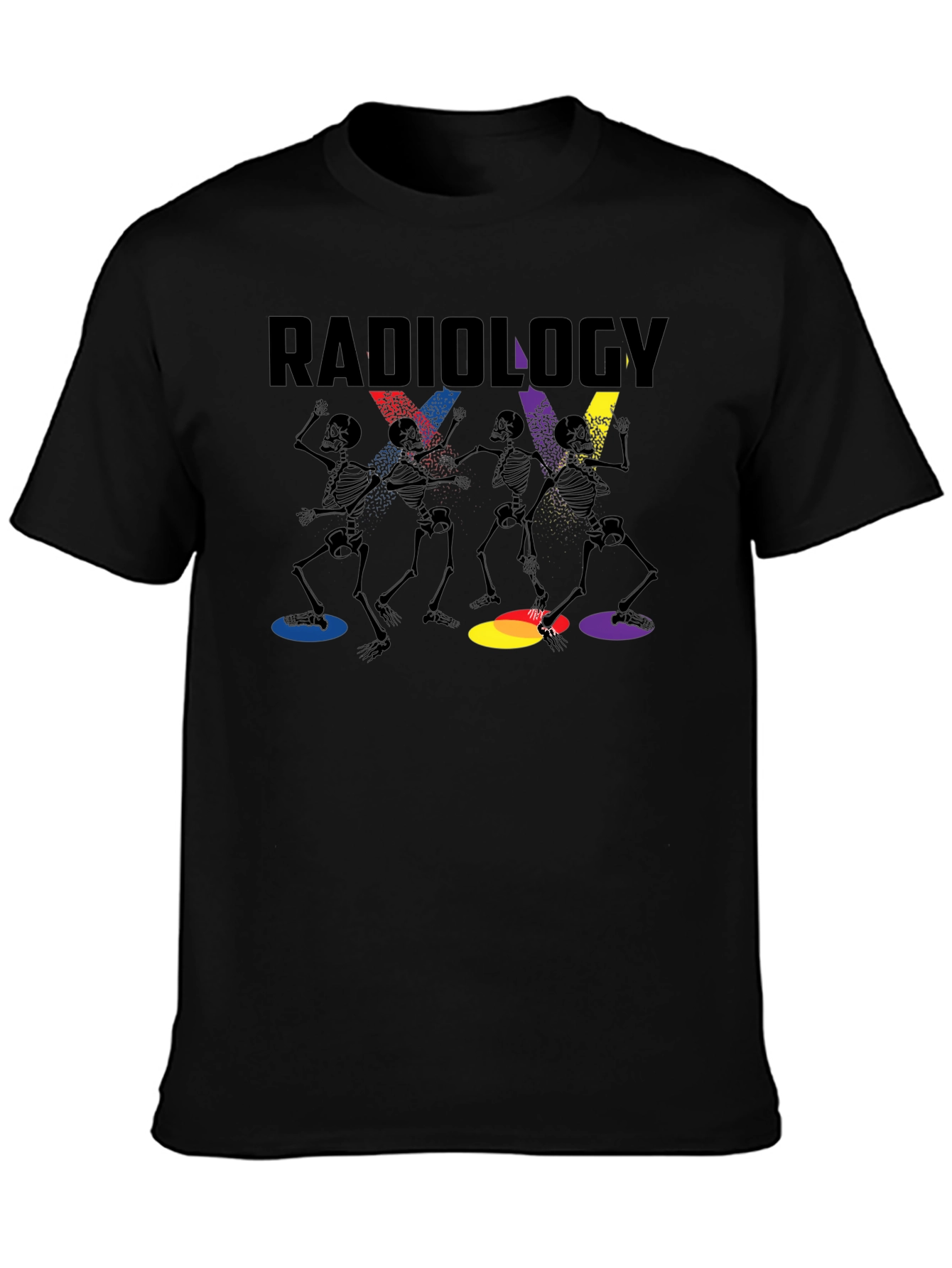 Radiology Skeletons Black T-Shirt