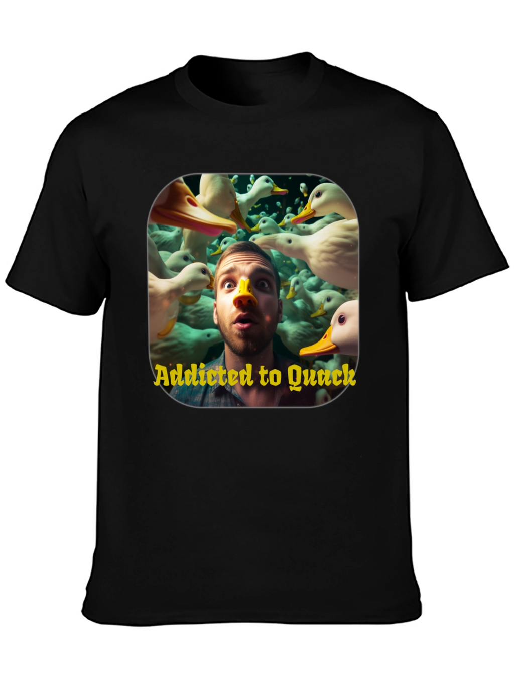 Addicted to Quack Graphic Tee - Duck Lover T-Shirt