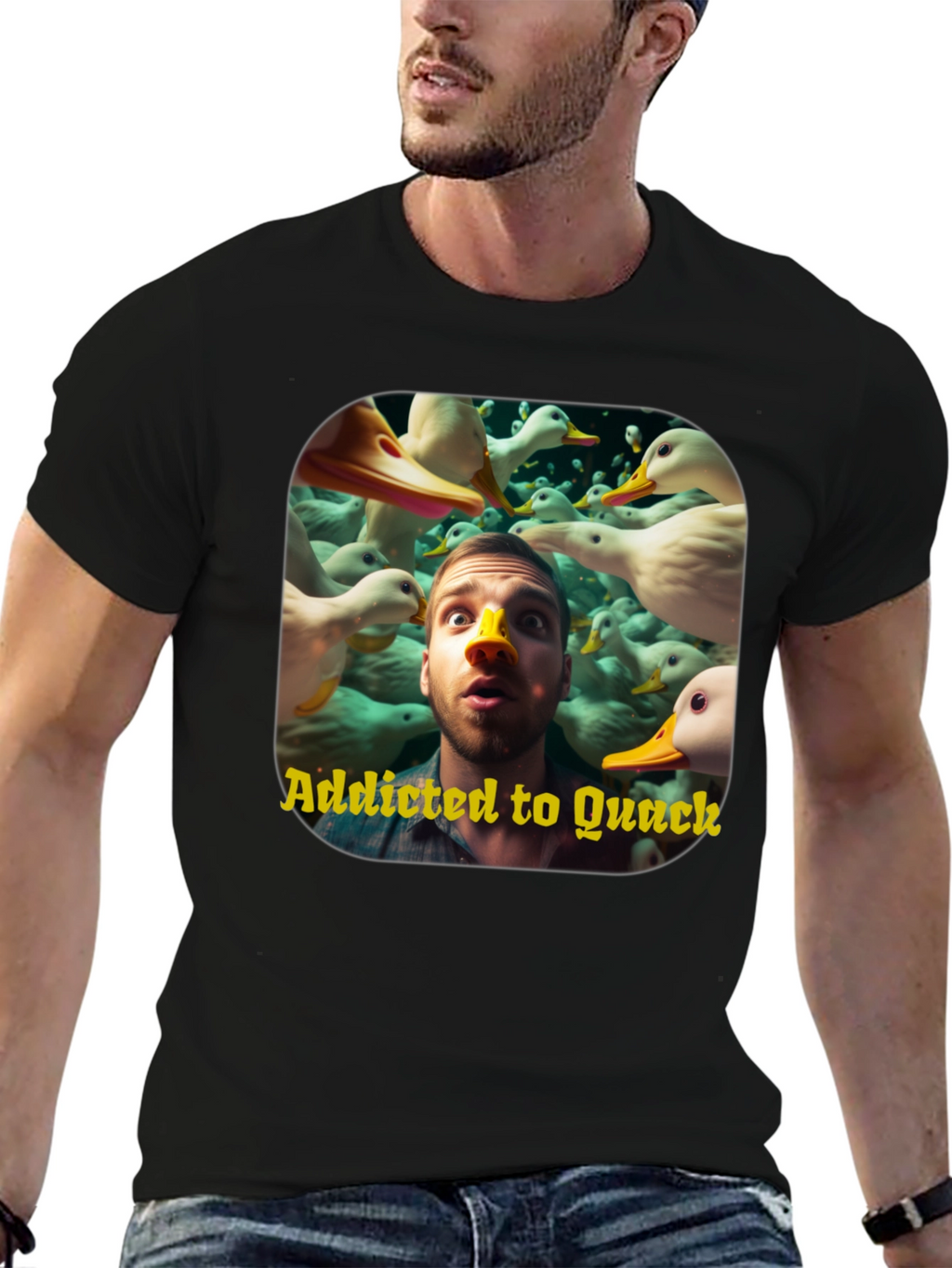 Addicted to Quack Graphic Tee - Duck Lover T-Shirt