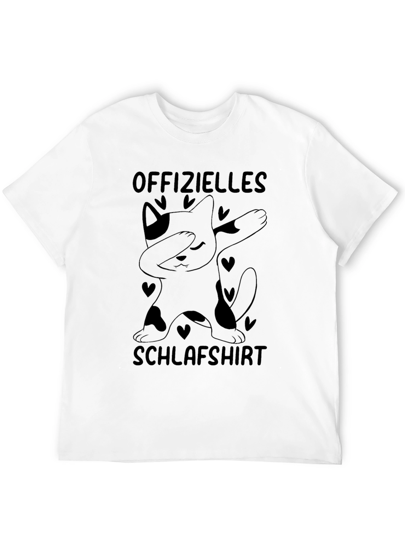 Funny Cat Dabbing T-Shirt - Schlafshirt
