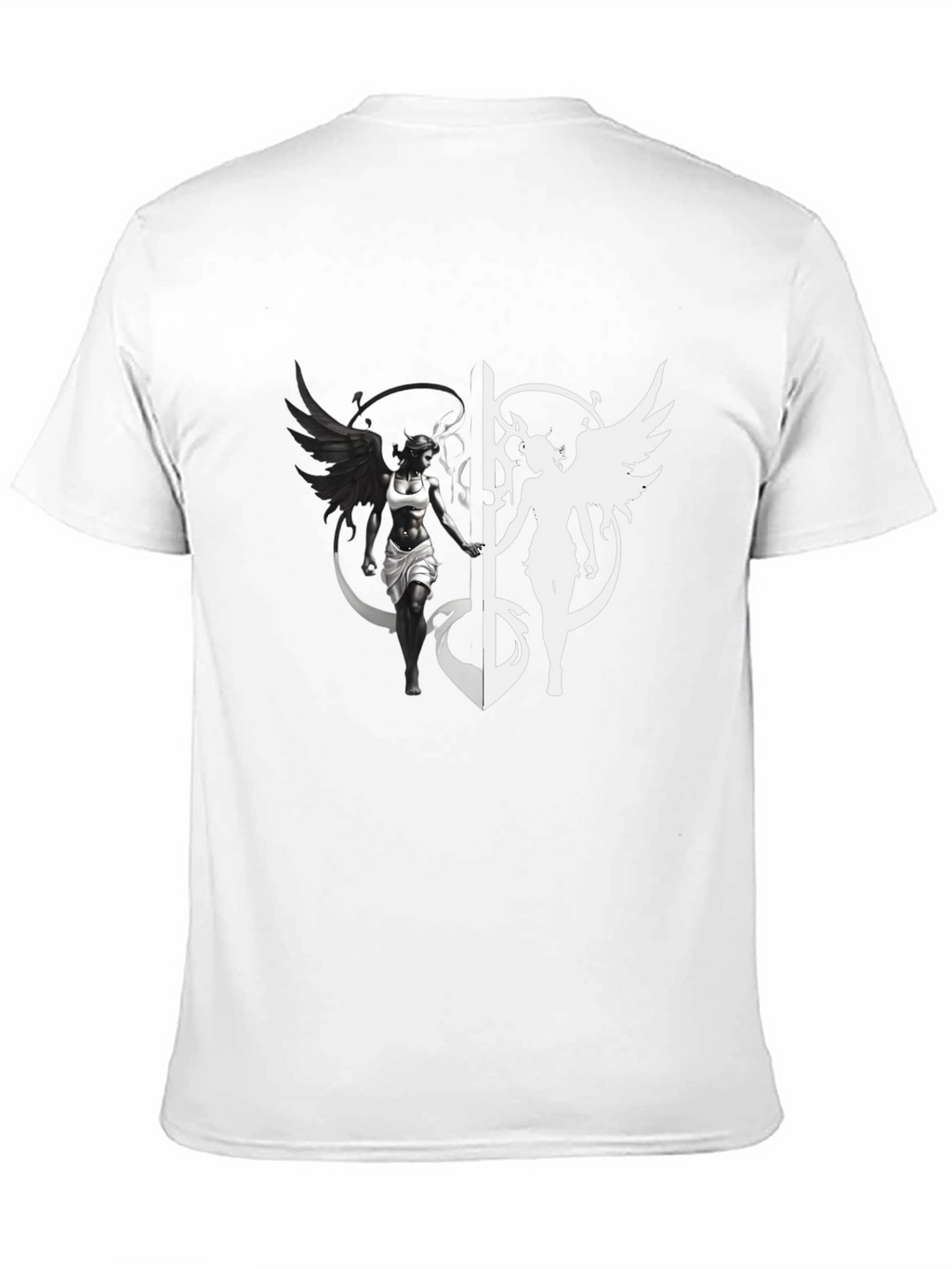 Yin Yang Angel & Demon Graphic T-Shirt