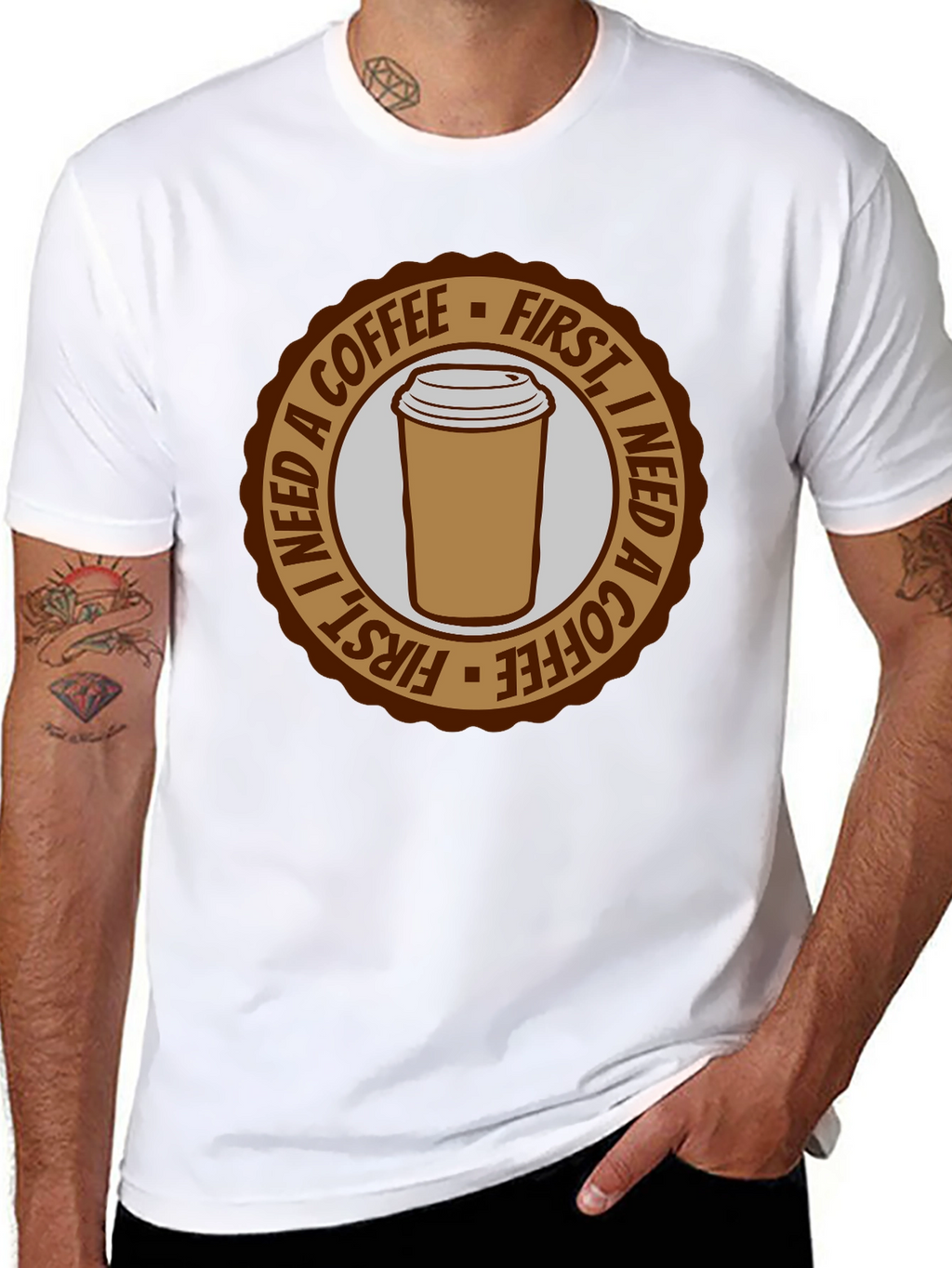 Coffee First T-Shirt - Unisex Graphic Tee