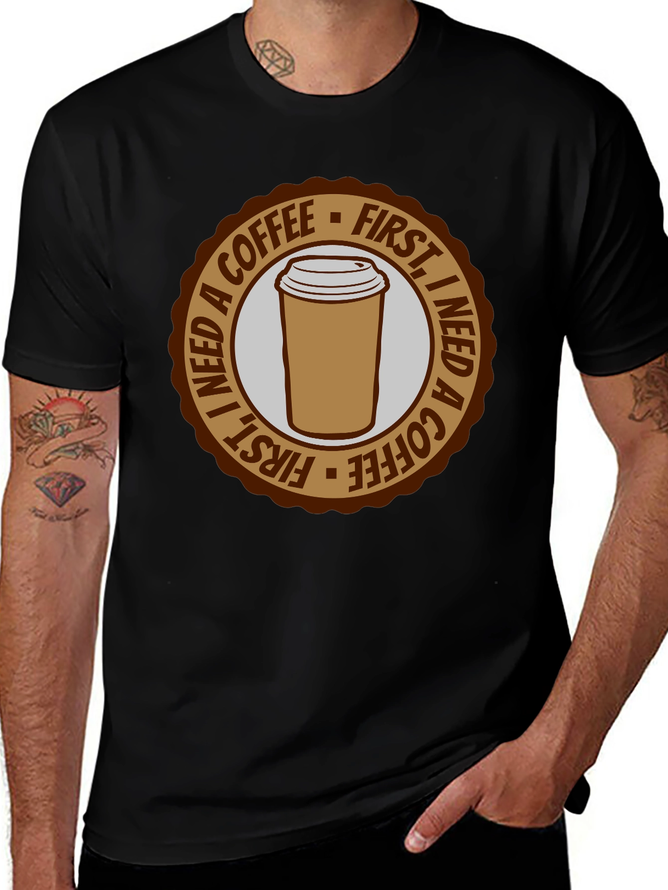 Coffee First T-Shirt - Unisex Graphic Tee