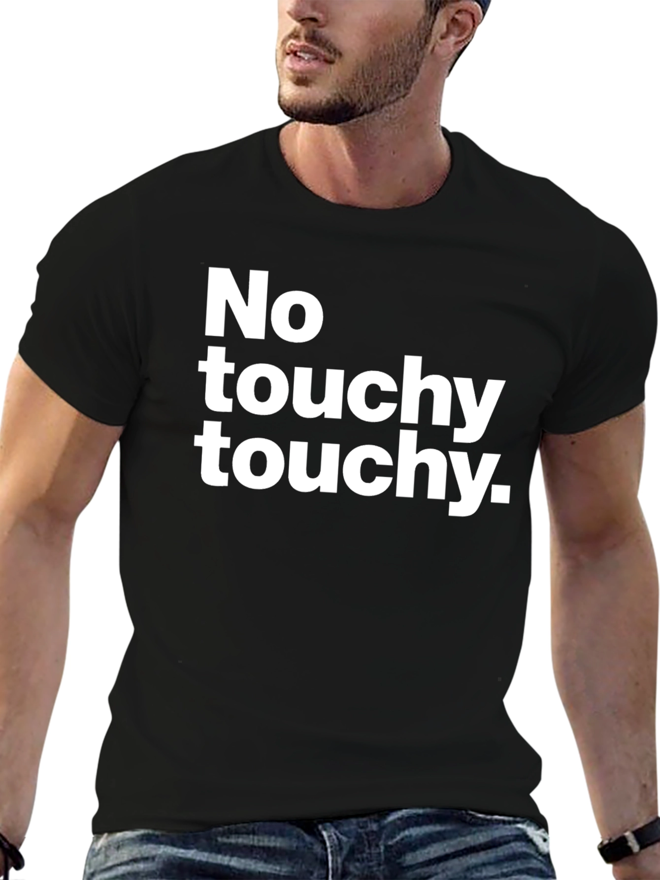 No Touchy Touchy Graphic T-Shirt - Black