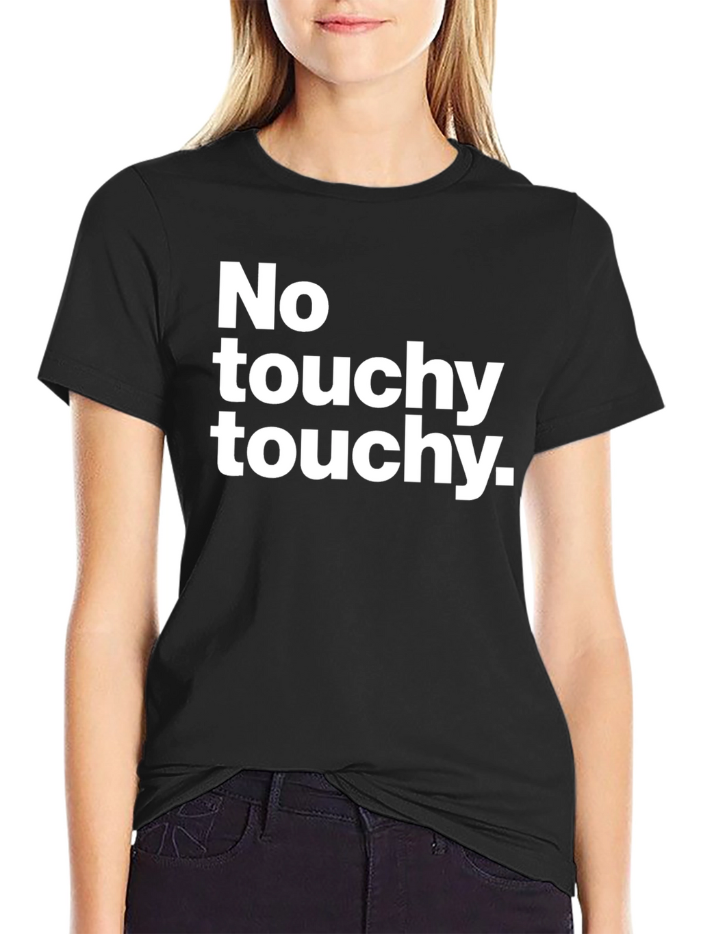 No Touchy Touchy Graphic T-Shirt - Black