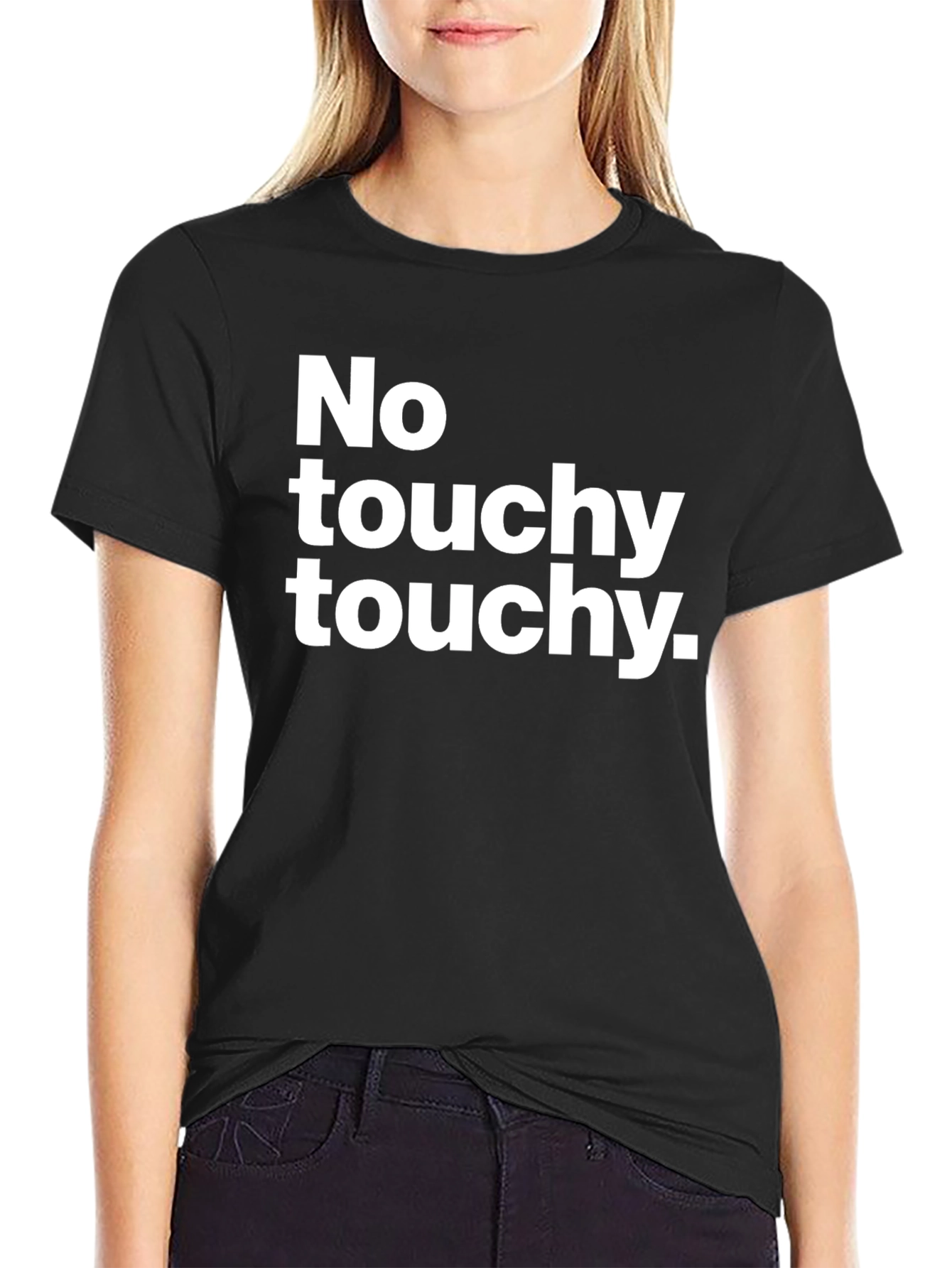 No Touchy Touchy Graphic T-Shirt - Black