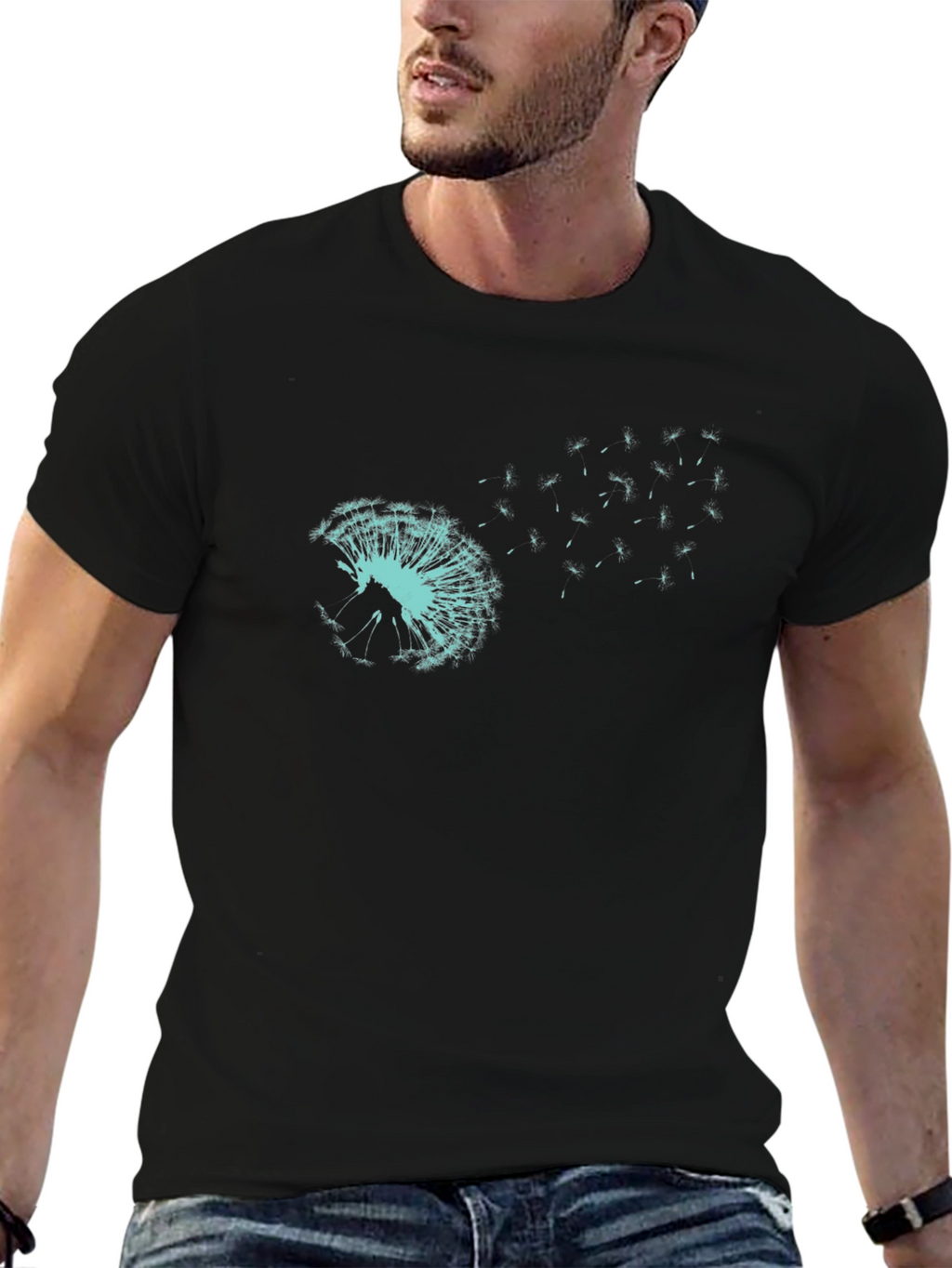 Dandelion Wish Black T-Shirt