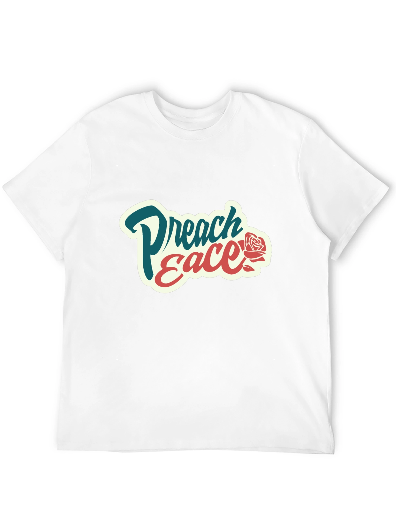 Preach Peace Graphic Tee - Black Cotton T-Shirt