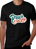 Preach Peace Graphic Tee - Black Cotton T-Shirt