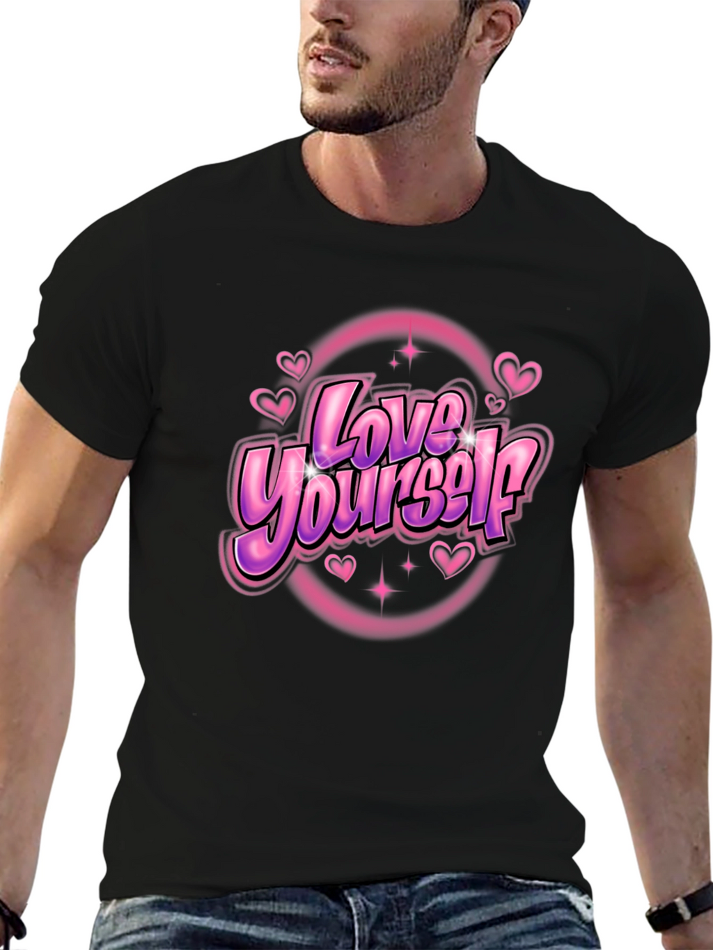 Love Yourself Black Graphic Tee