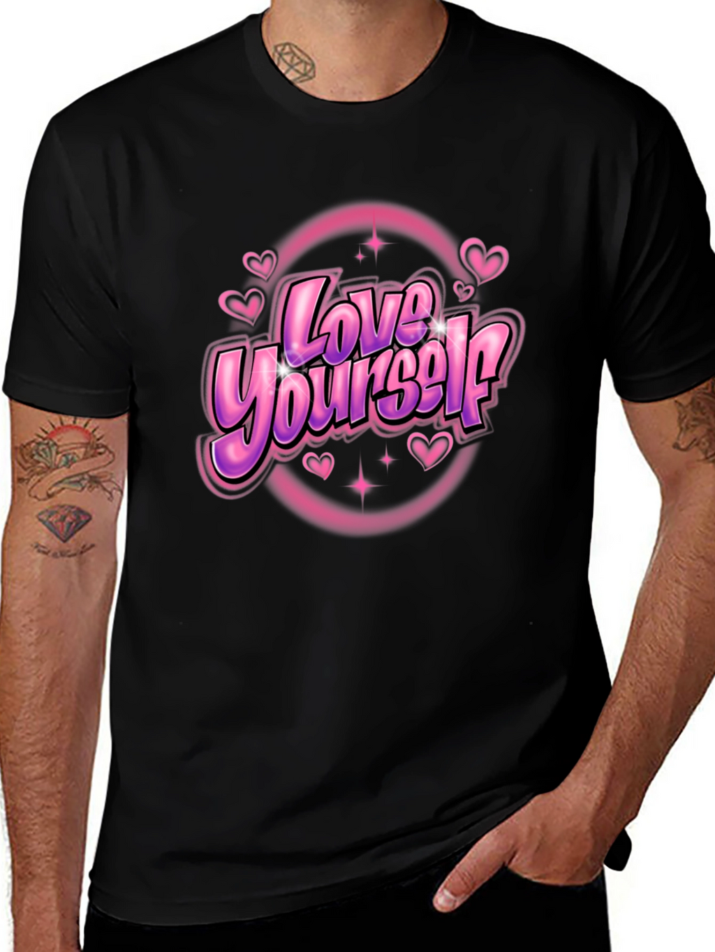 Love Yourself Black Graphic Tee