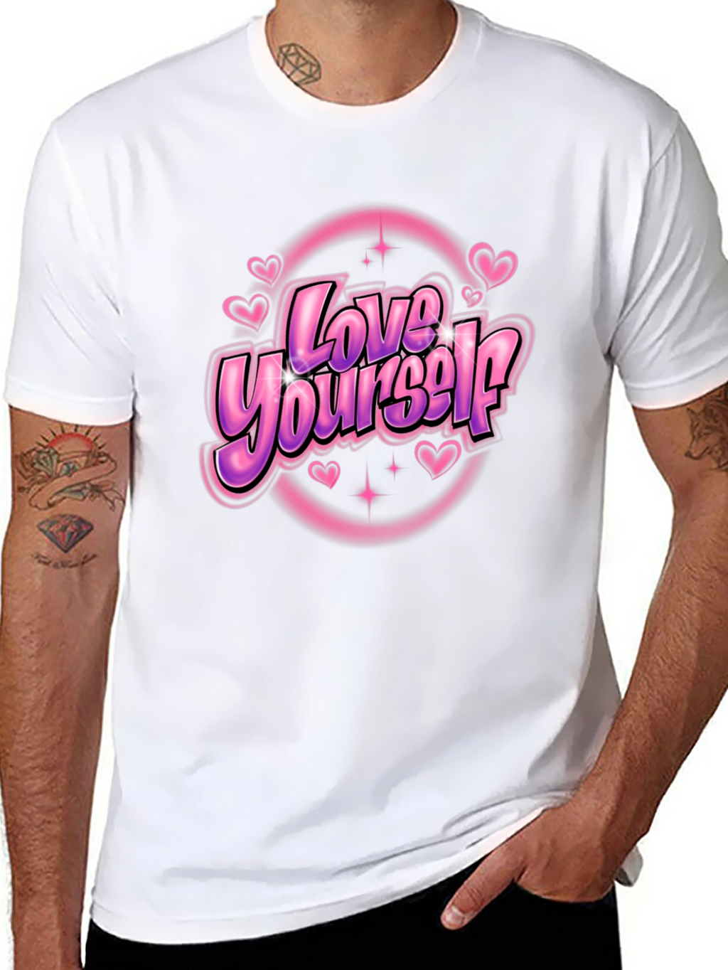 Love Yourself Black Graphic Tee