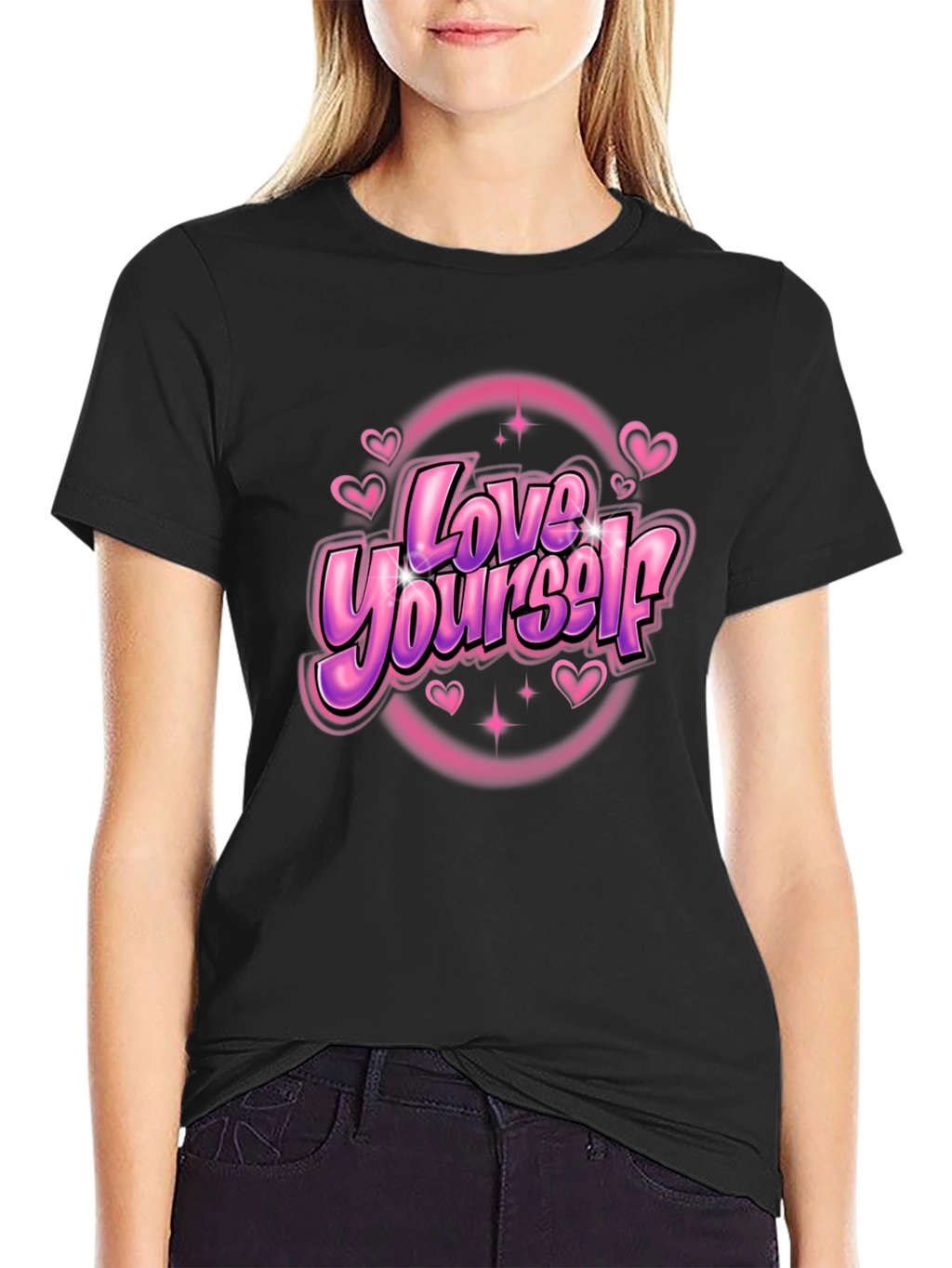 Love Yourself Black Graphic Tee