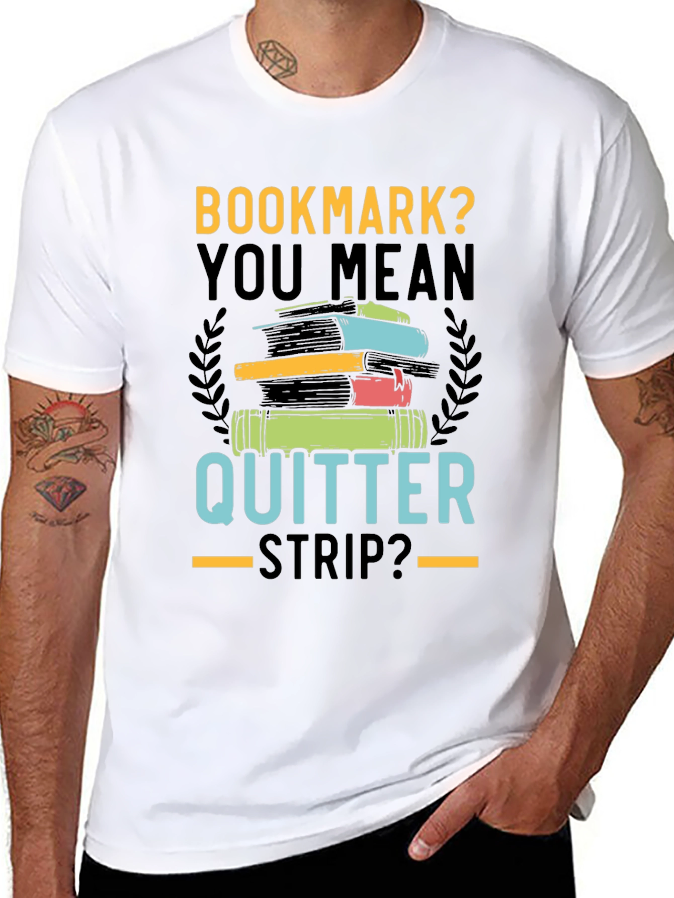 Bookmark? Quitter Strip? Novelty T-Shirt for Book Lovers