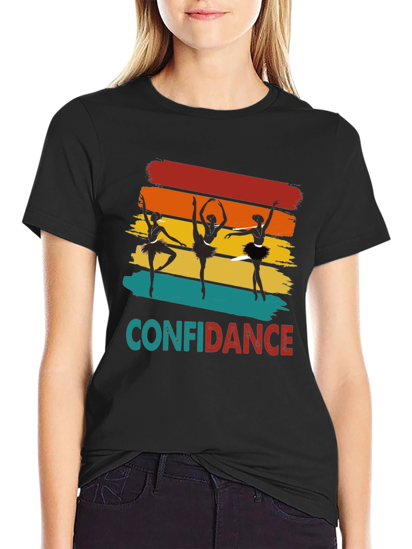 Confidence Ballerina T-Shirt - Vintage Style