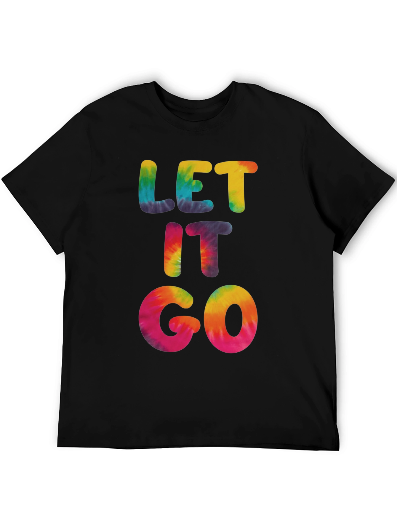 Tie Dye Let It Go Graphic Tee - Soft Cotton Casual Wear