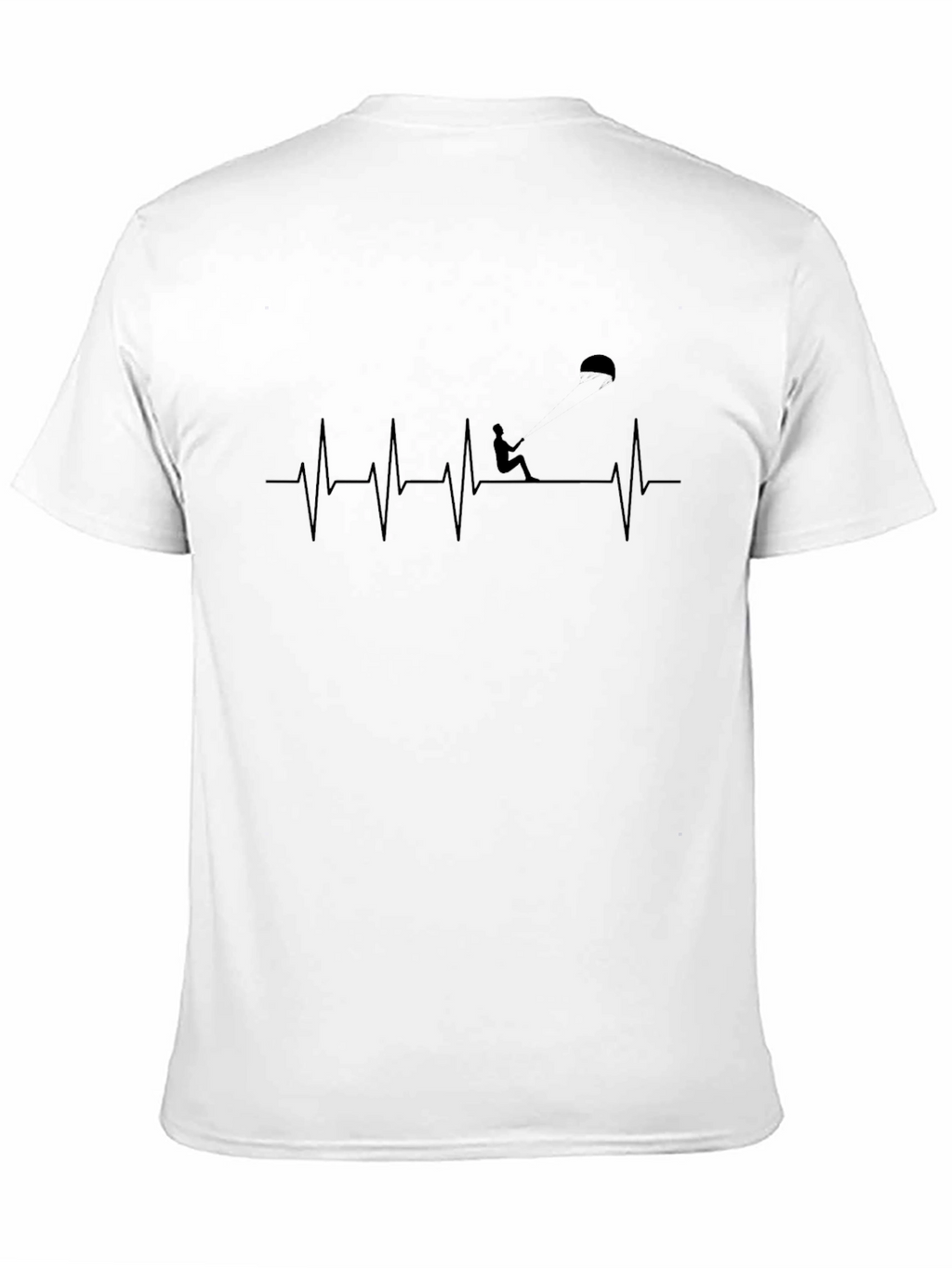 Kitesurfing Heartbeat T-Shirt - Black