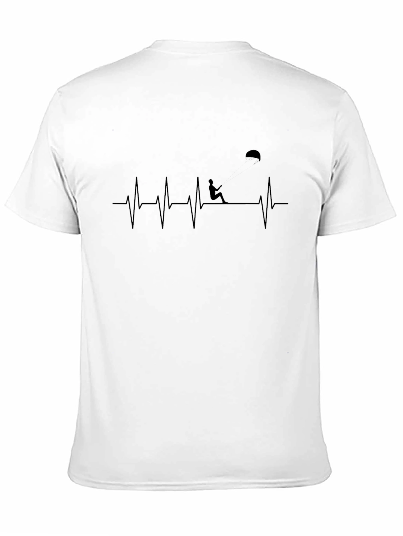 Kitesurfing Heartbeat T-Shirt - Black