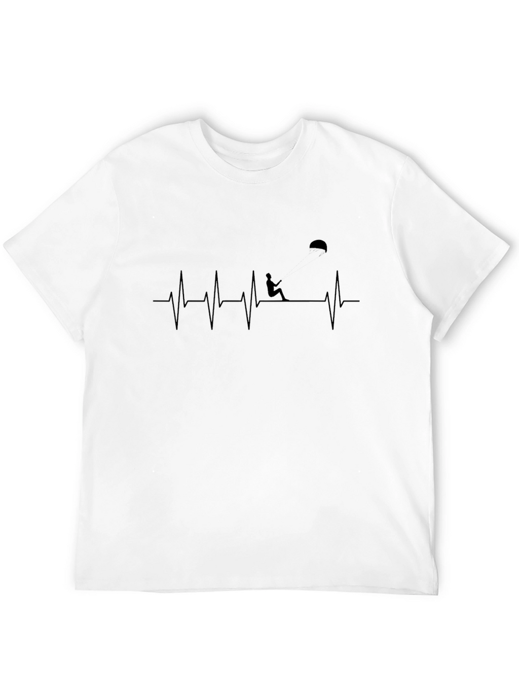 Kitesurfing Heartbeat T-Shirt - Black