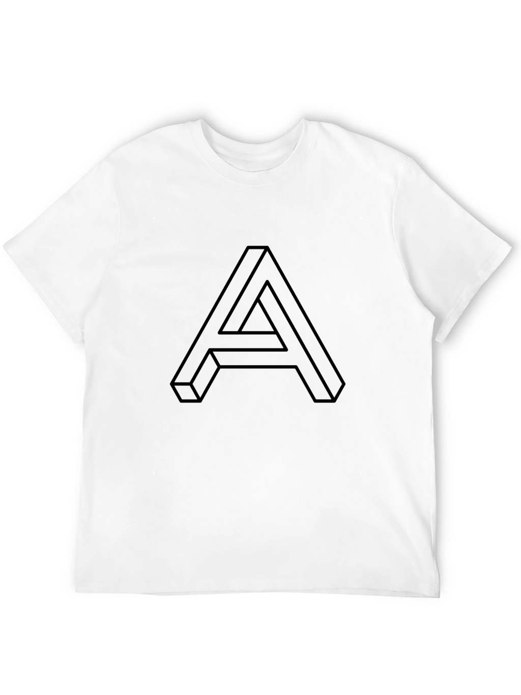 Optical Illusion Letter A Graphic Tee