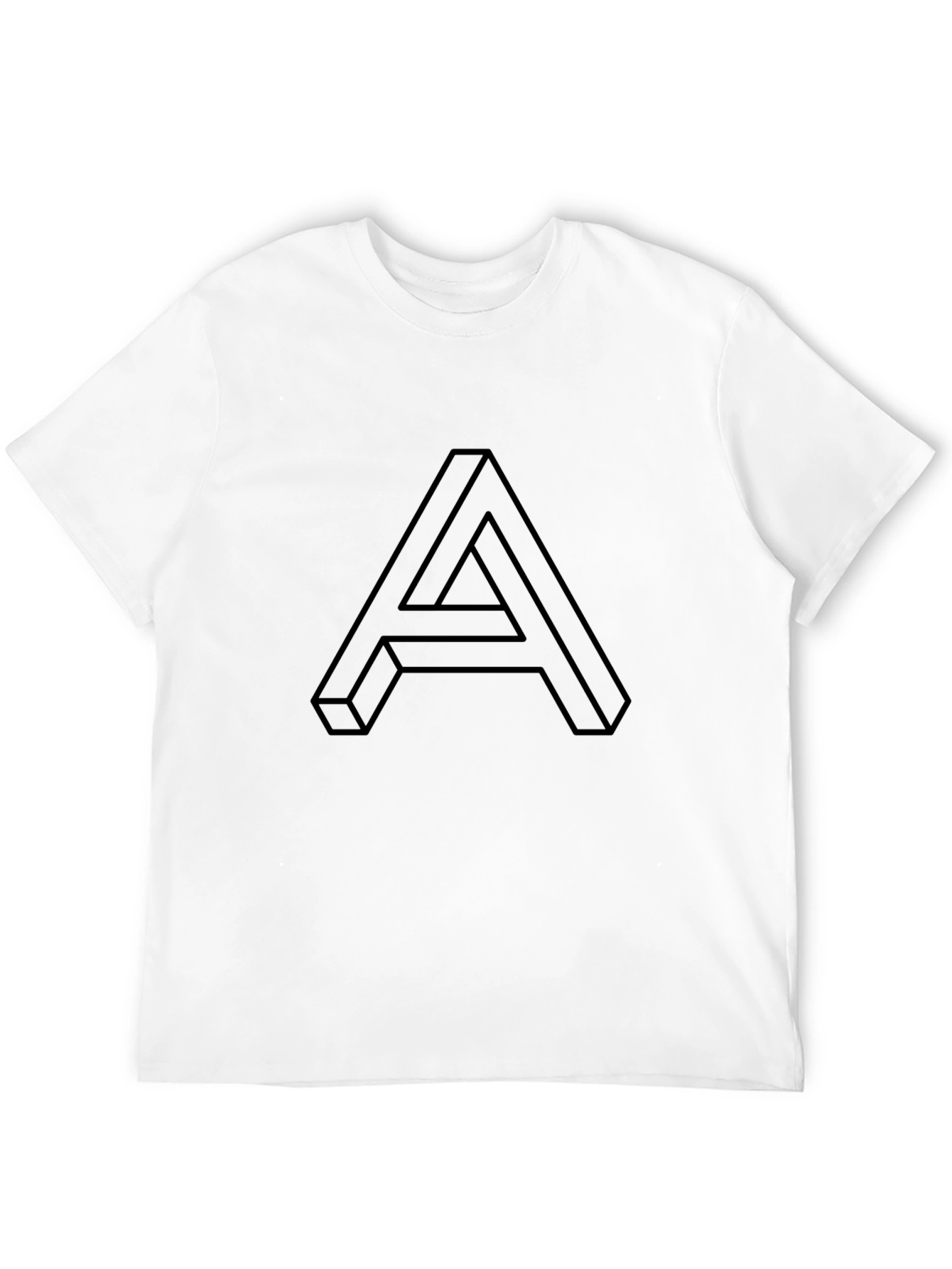 Optical Illusion Letter A Graphic Tee
