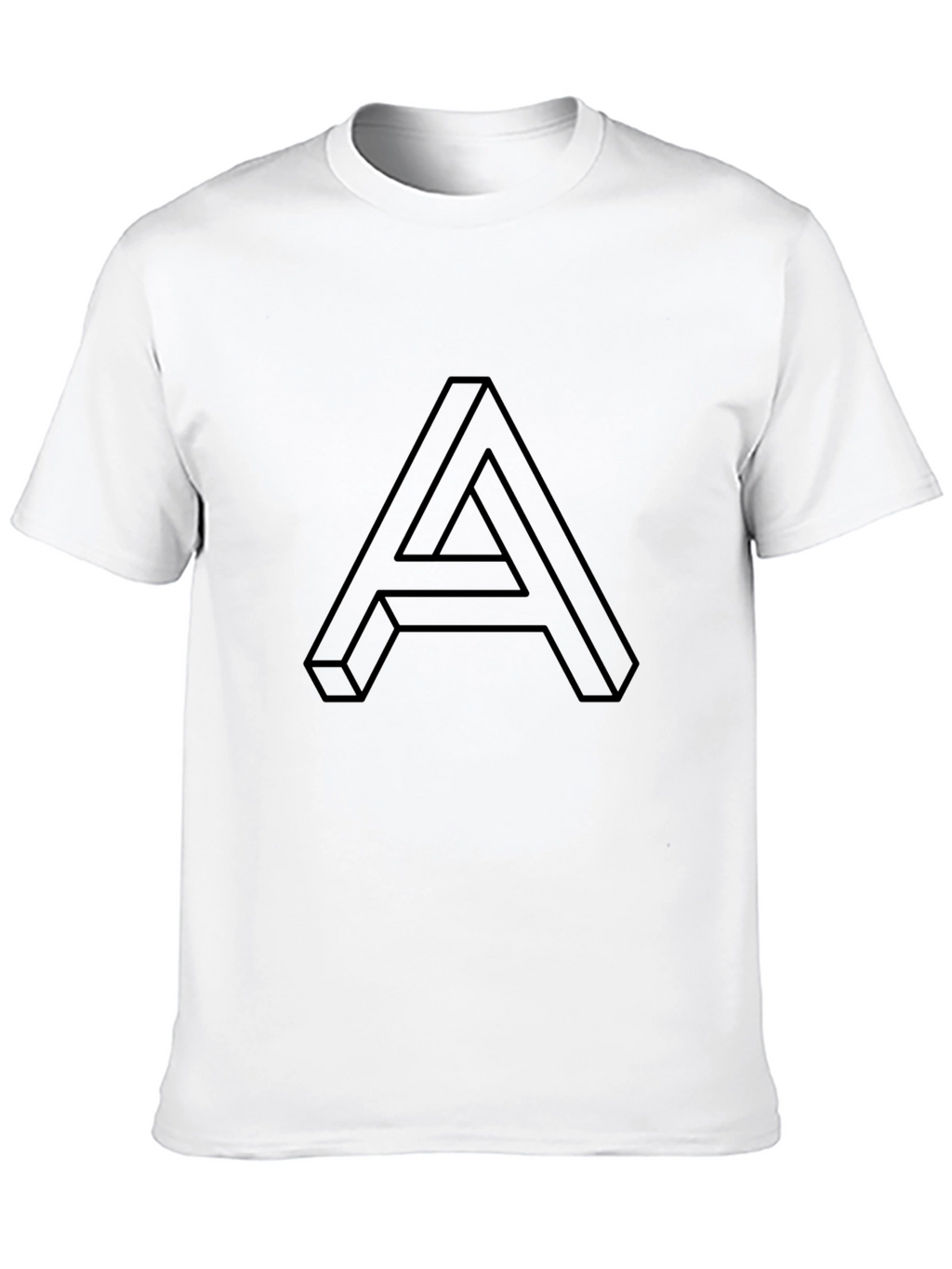 Optical Illusion Letter A Graphic Tee