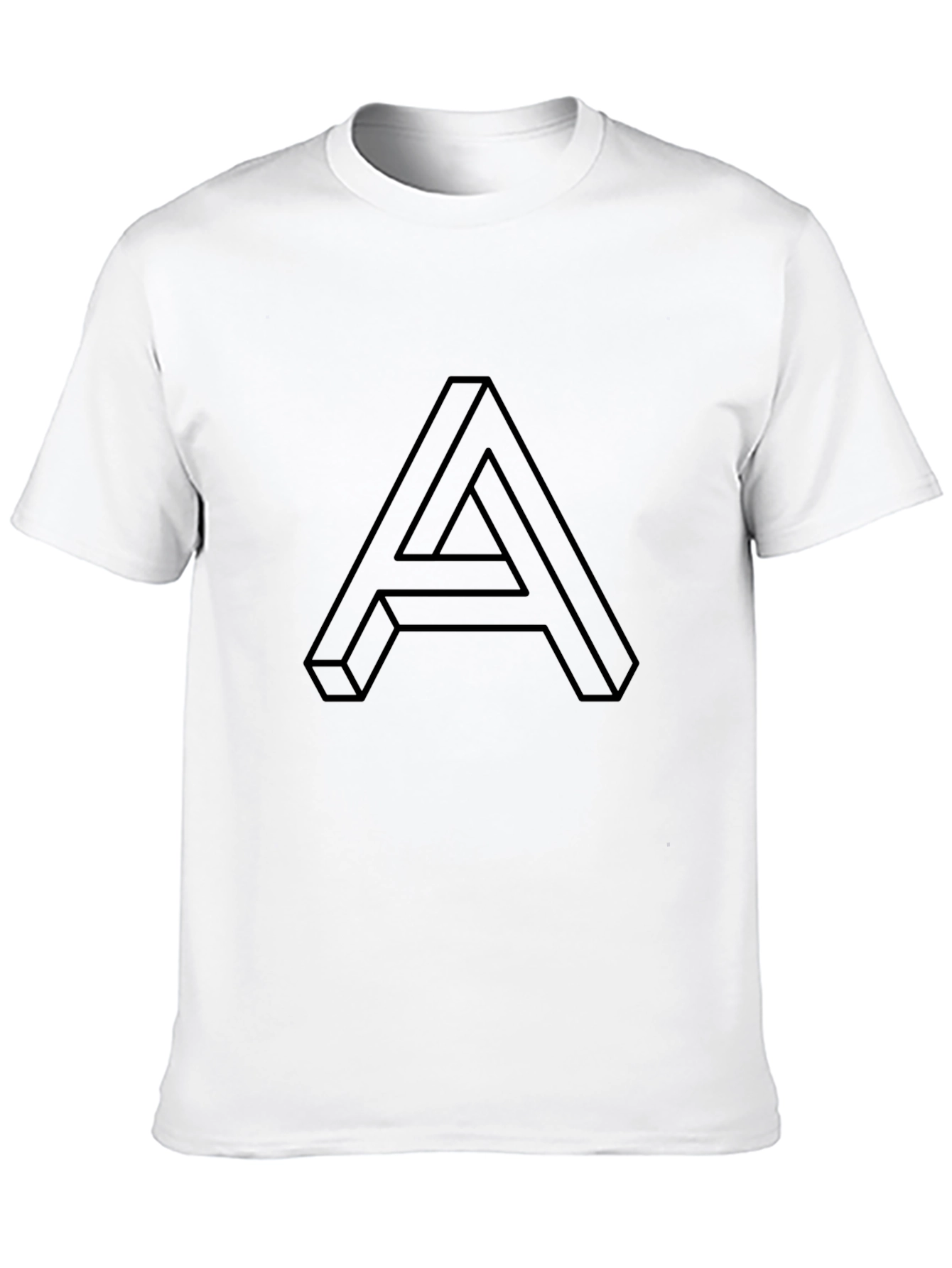Optical Illusion Letter A Graphic Tee
