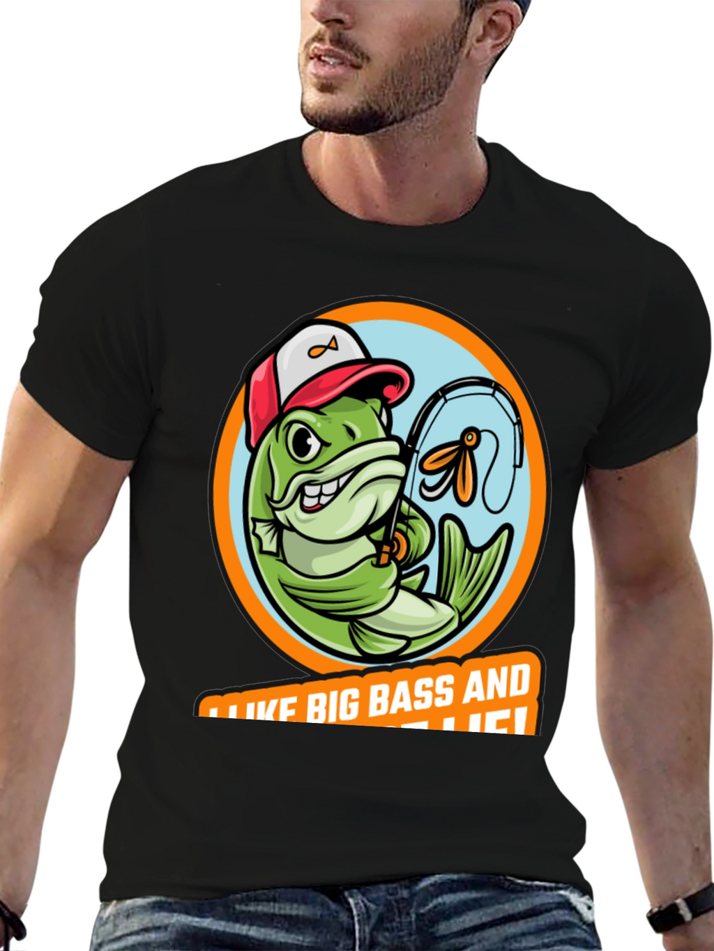 Funny Fishing T-Shirt: I Like Big Bass!