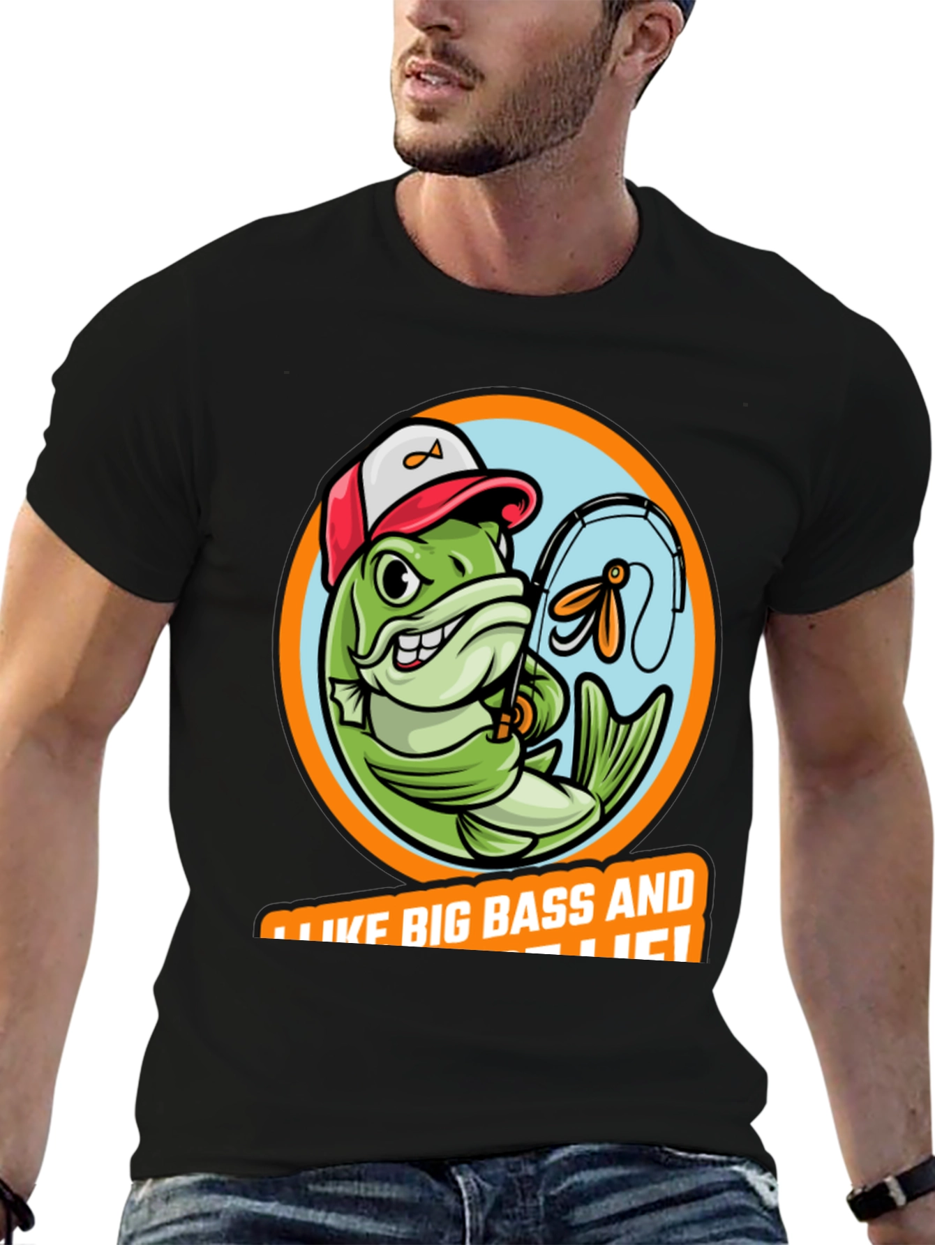 Funny Fishing T-Shirt: I Like Big Bass!