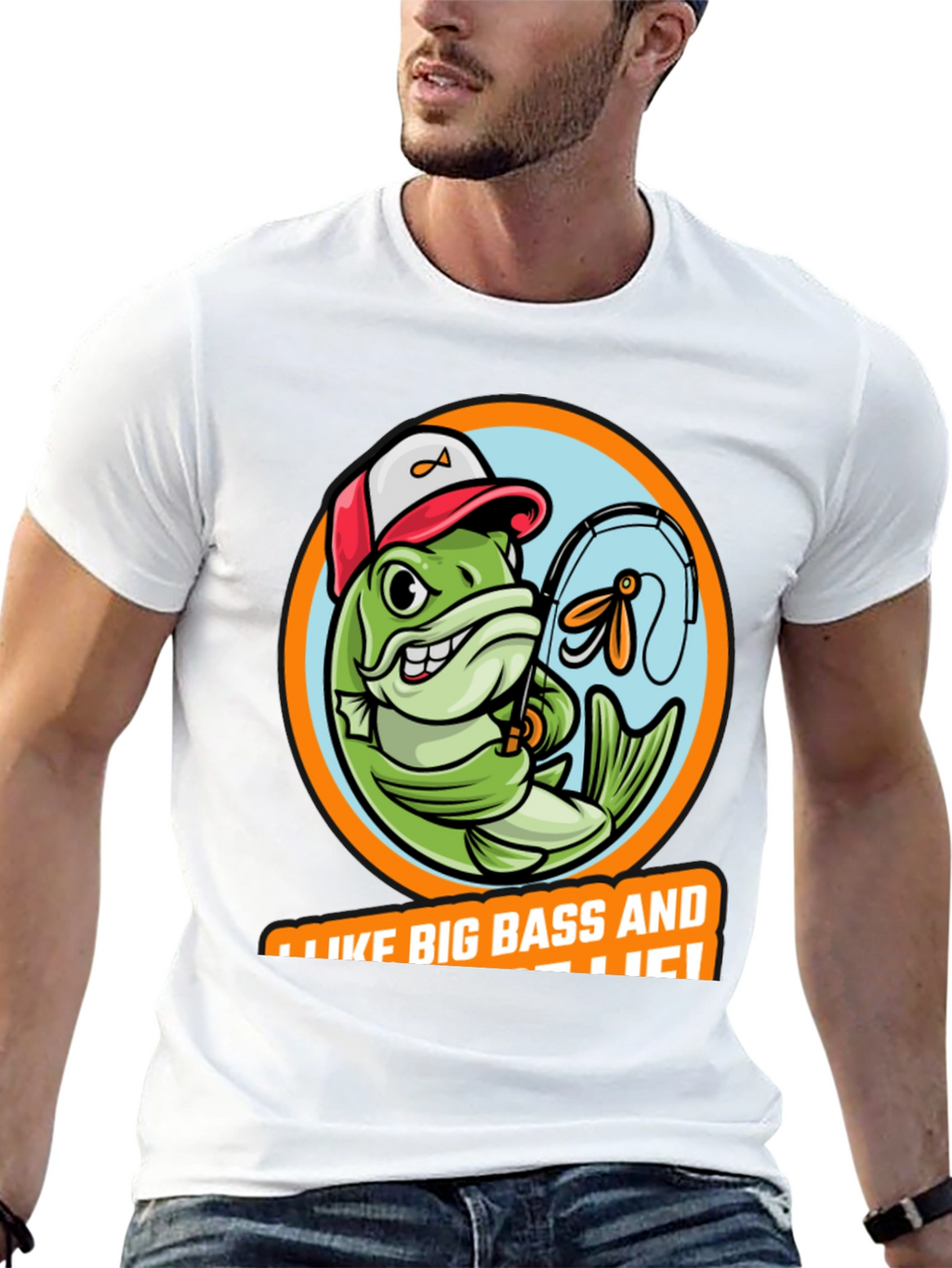 Funny Fishing T-Shirt: I Like Big Bass!