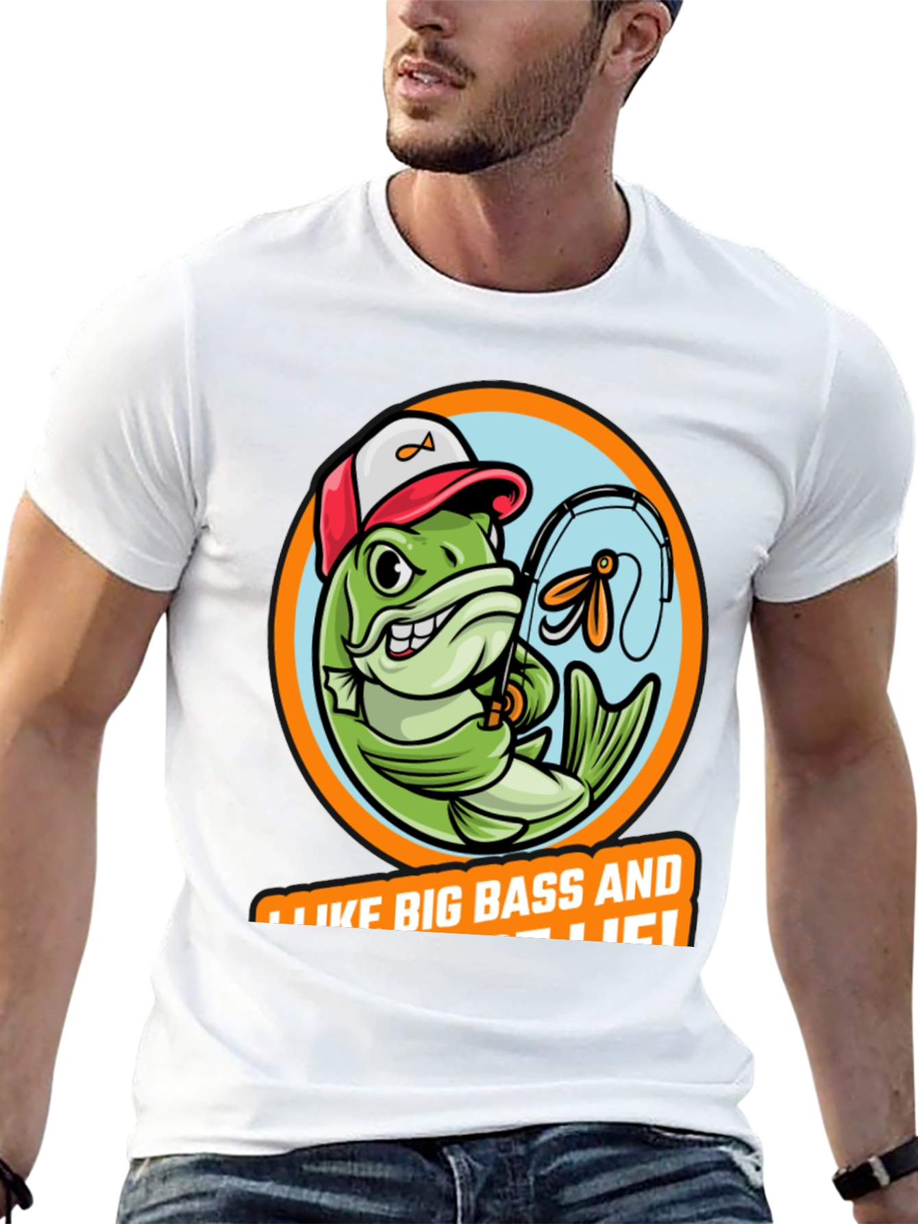 Funny Fishing T-Shirt: I Like Big Bass!