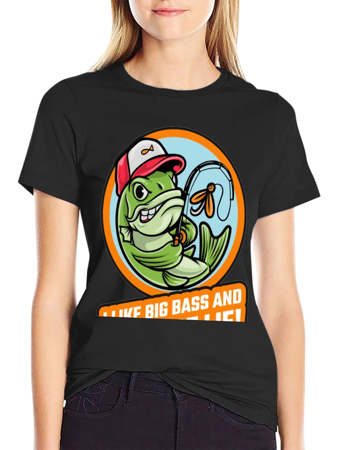 Funny Fishing T-Shirt: I Like Big Bass!
