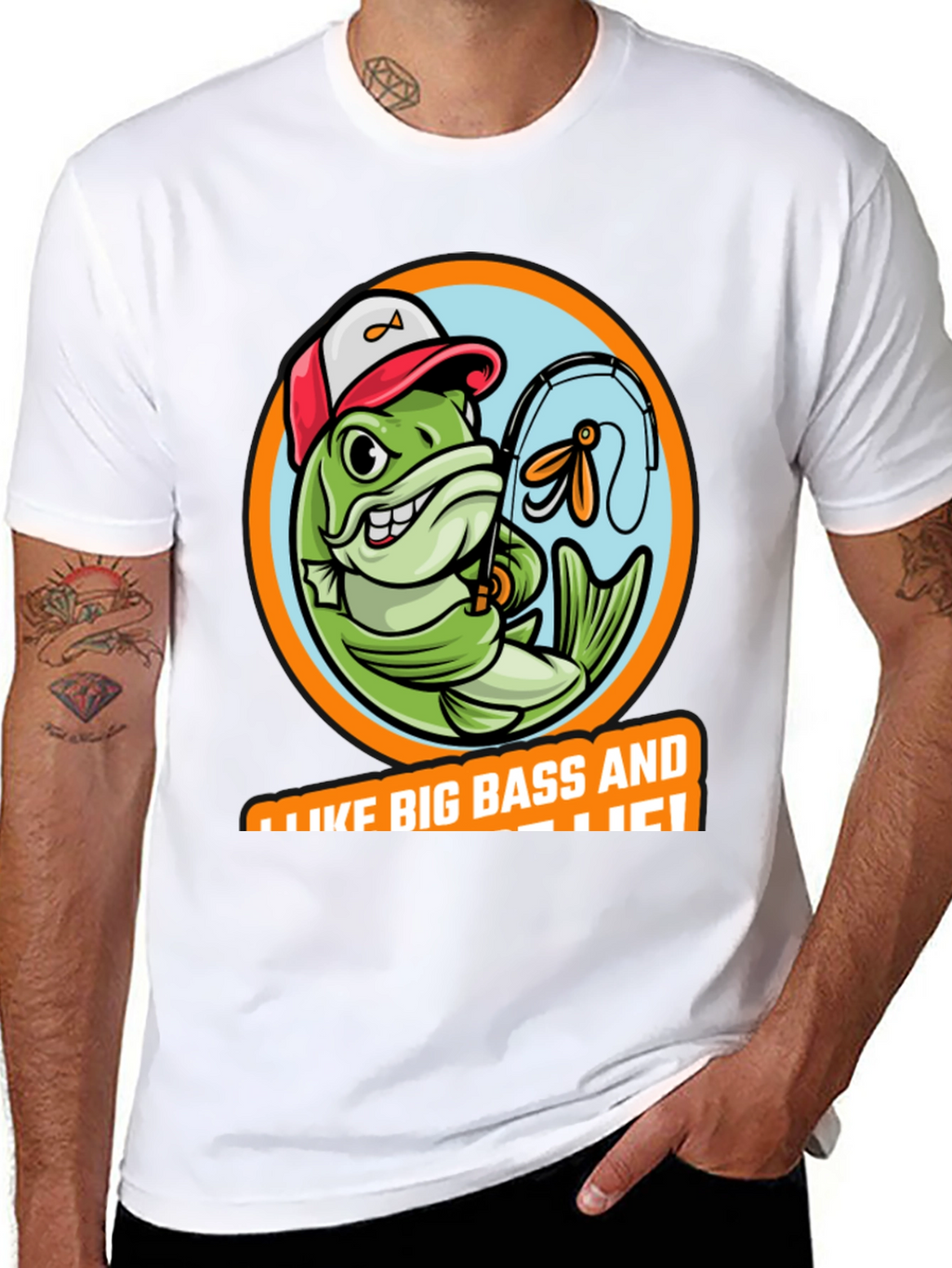 Funny Fishing T-Shirt: I Like Big Bass!