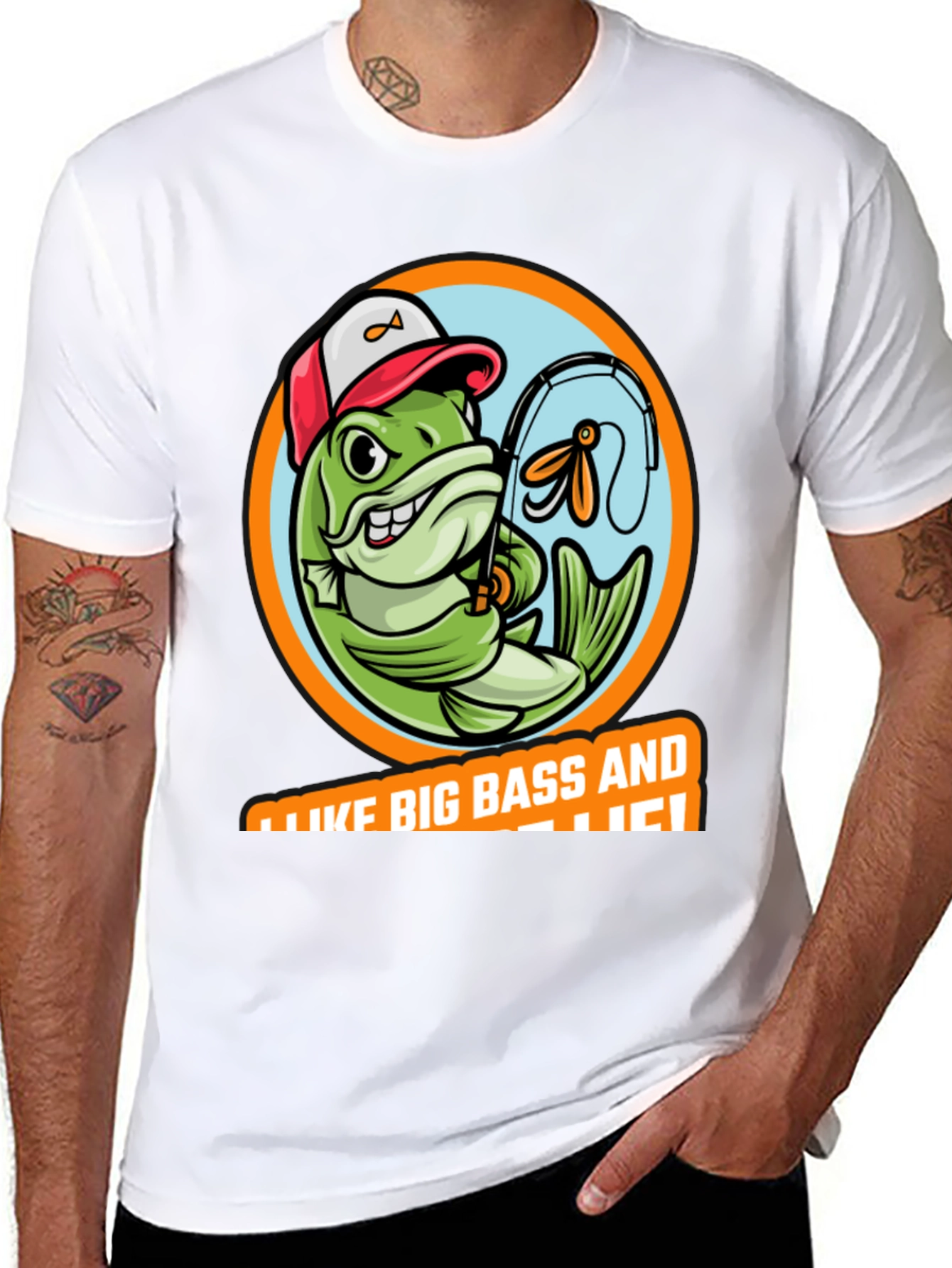 Funny Fishing T-Shirt: I Like Big Bass!