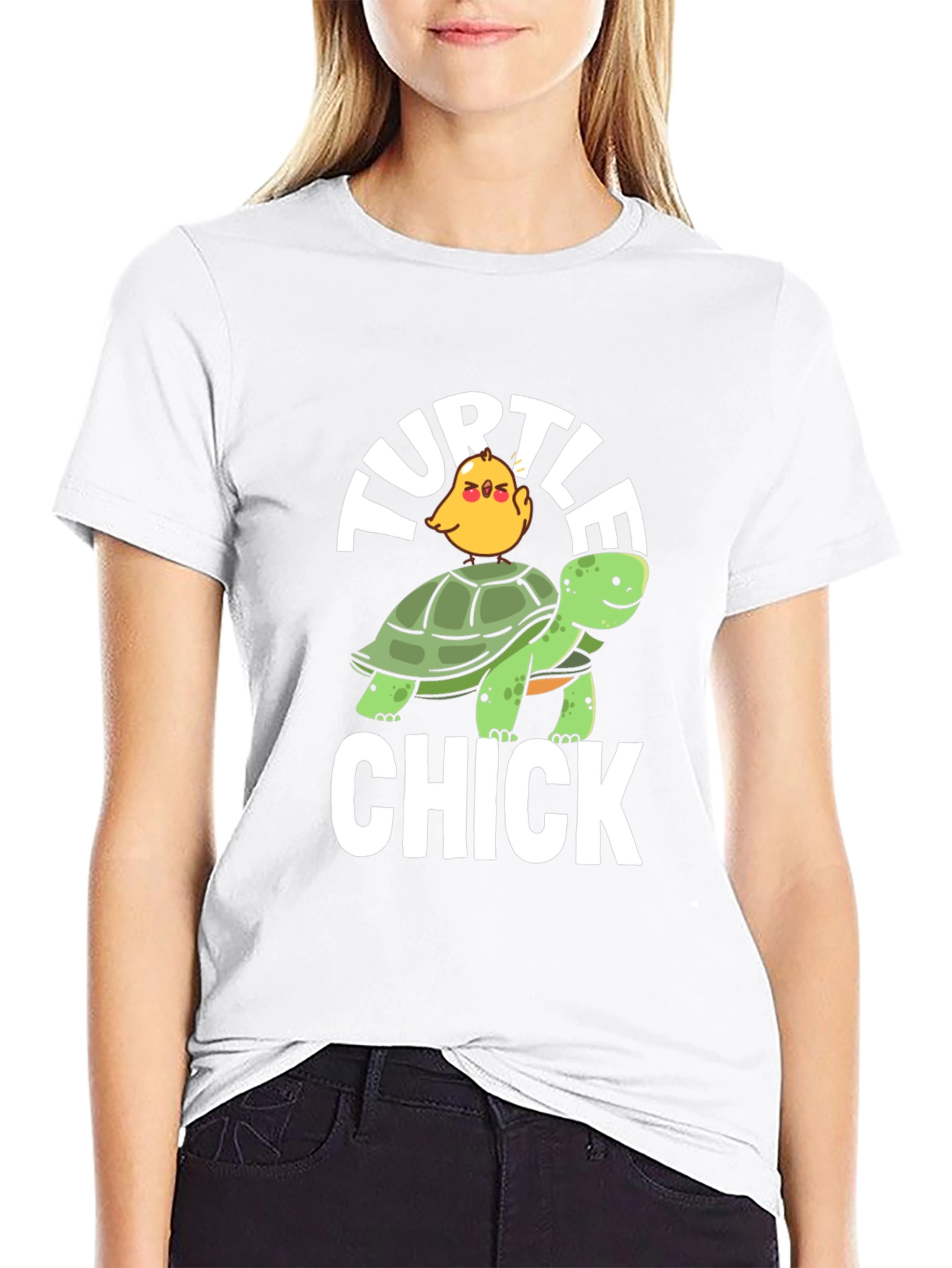 Turtle Chick T-Shirt - Funny Animal Graphic Tee