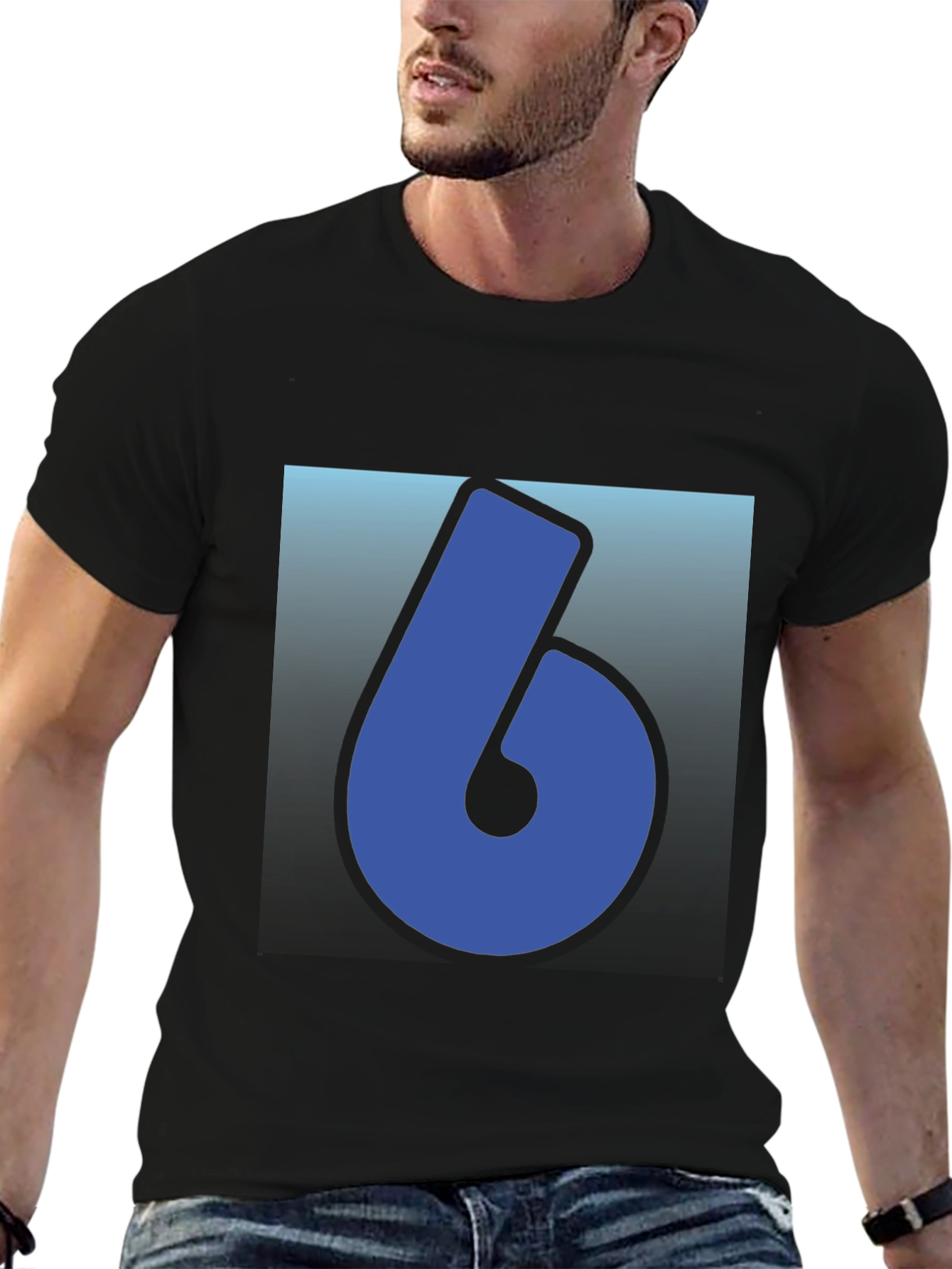 Cool Number 6 Graphic T-Shirt