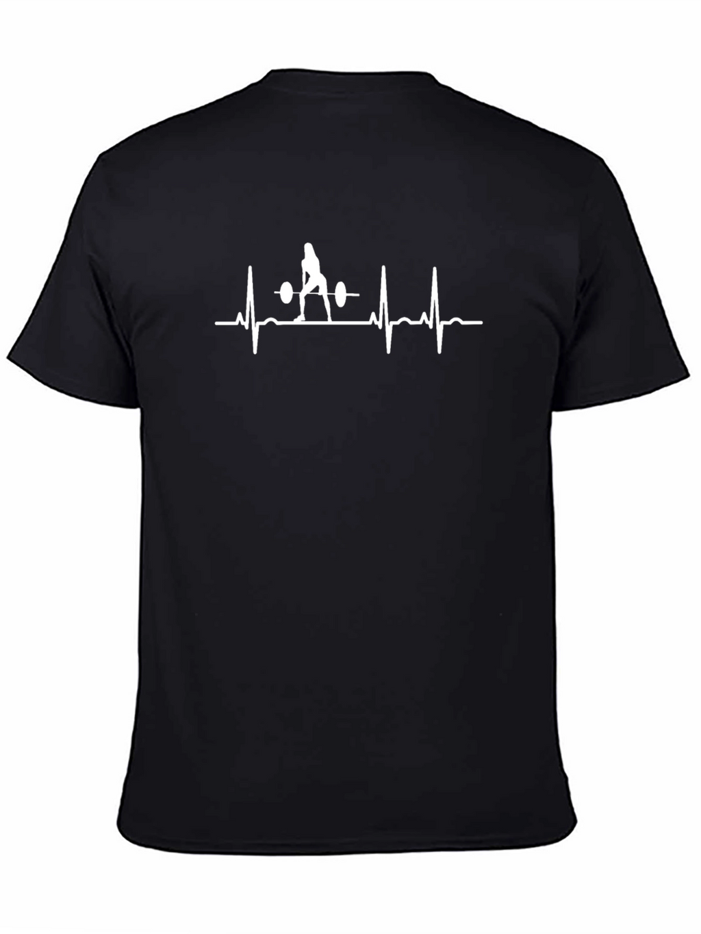 Weightlifting Heartbeat Tee - Black Cotton