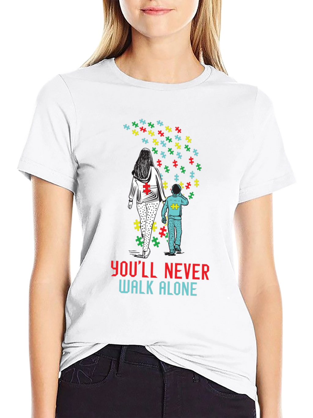 Autism Awareness T-Shirt: Youll Never Walk Alone