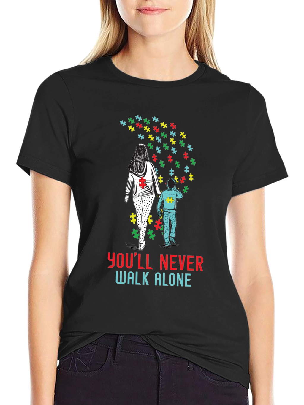 Autism Awareness T-Shirt: Youll Never Walk Alone
