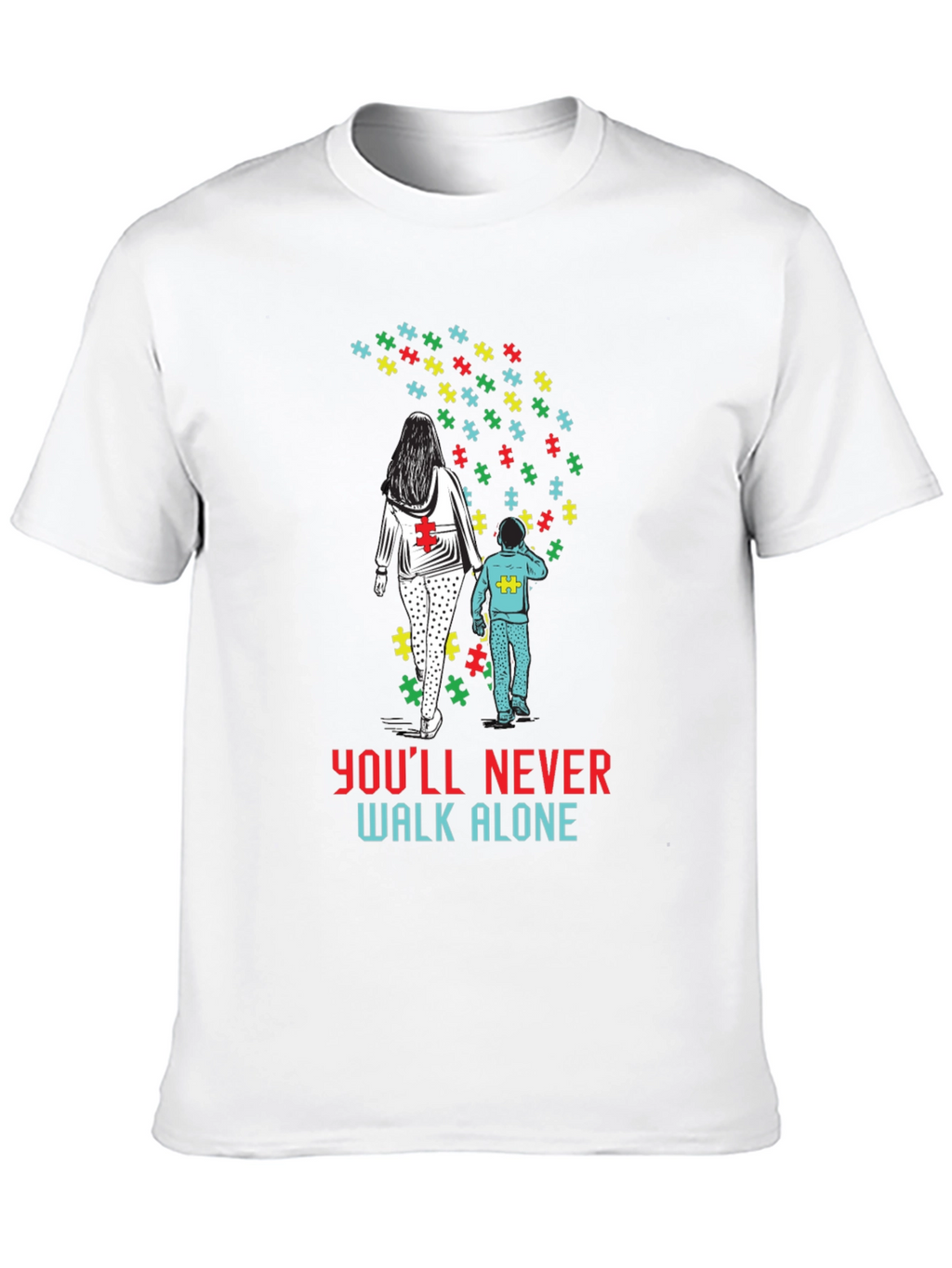 Autism Awareness T-Shirt: Youll Never Walk Alone