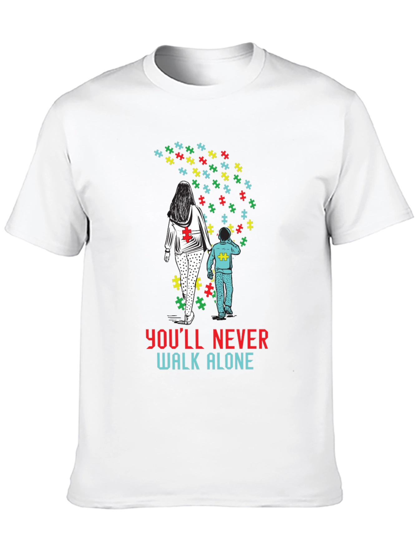 Autism Awareness T-Shirt: Youll Never Walk Alone