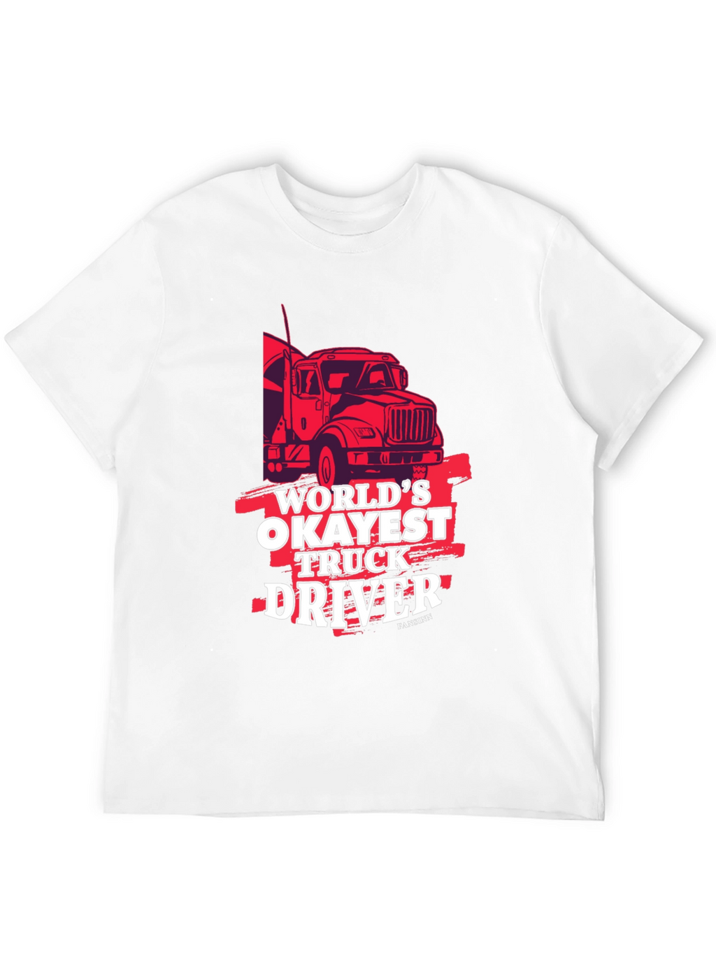 Worlds Okayest Truck Driver Black Graphic Tee