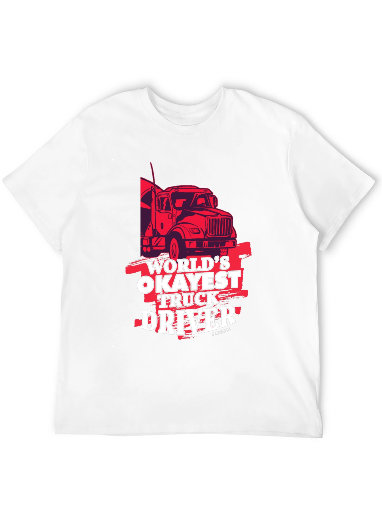 Worlds Okayest Truck Driver Black Graphic Tee