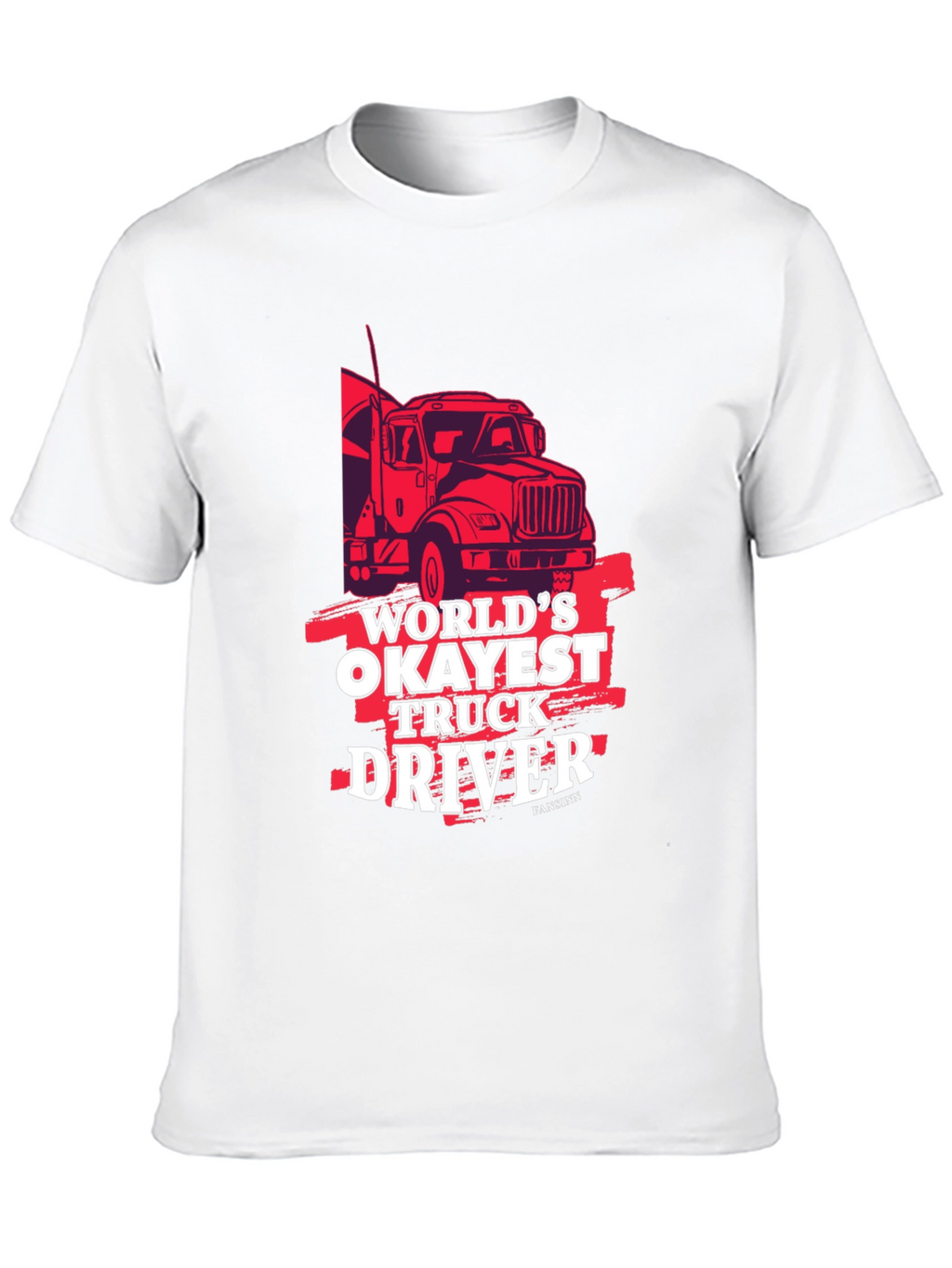 Worlds Okayest Truck Driver Black Graphic Tee