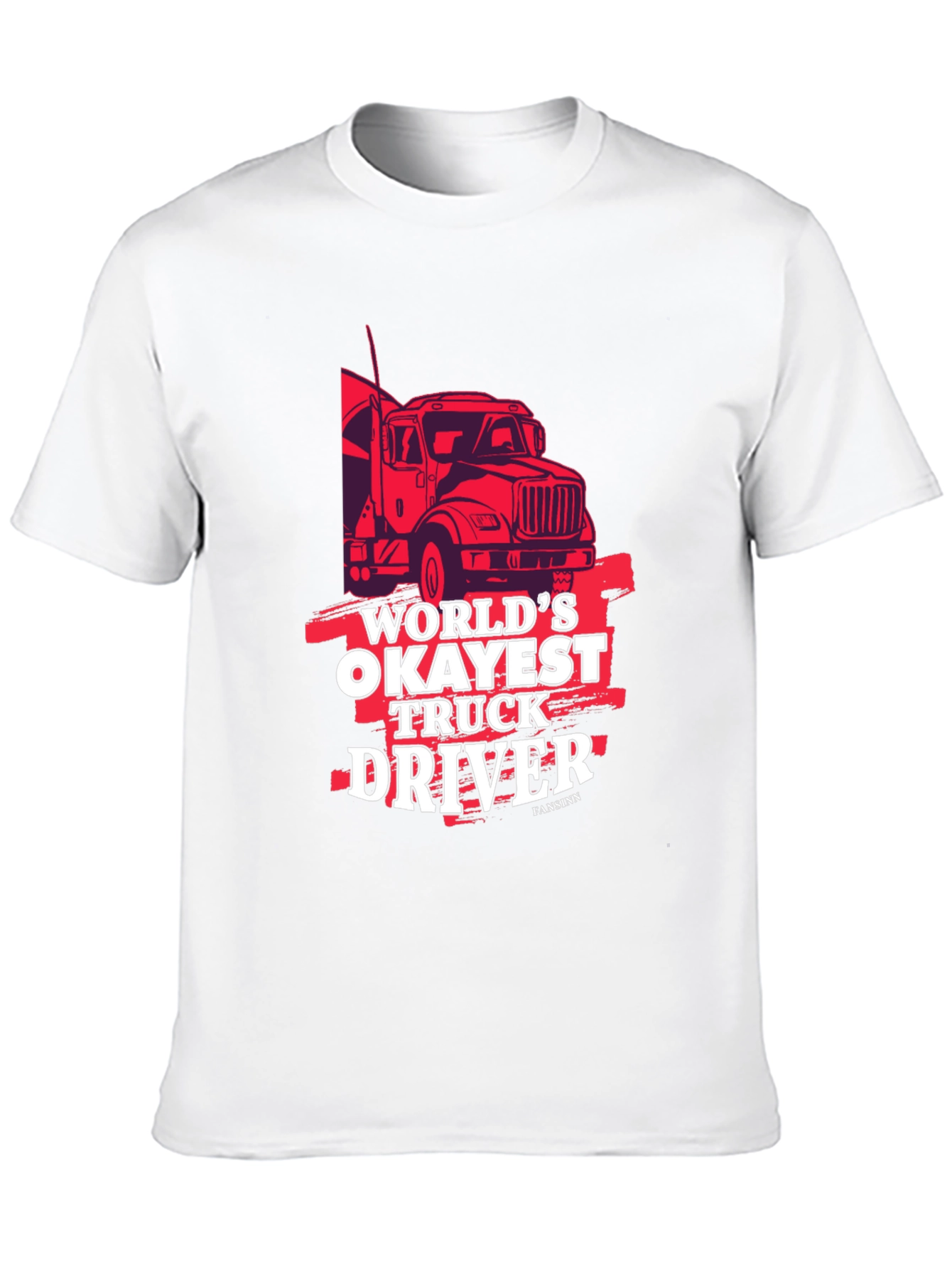 Worlds Okayest Truck Driver Black Graphic Tee