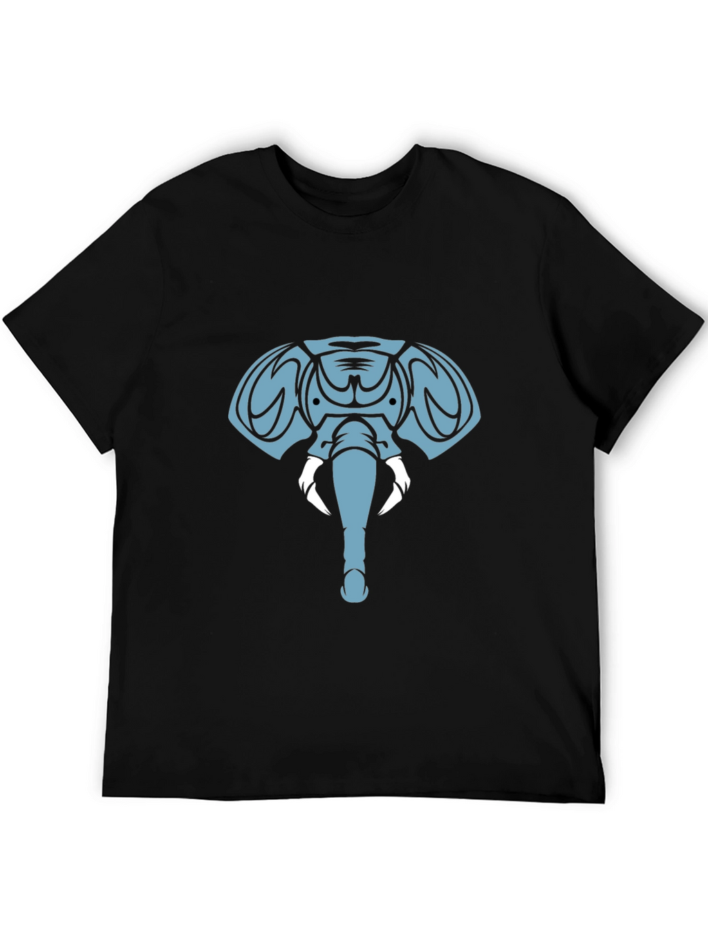 Elephant Graphic Tee - Stylish Black Cotton T-Shirt